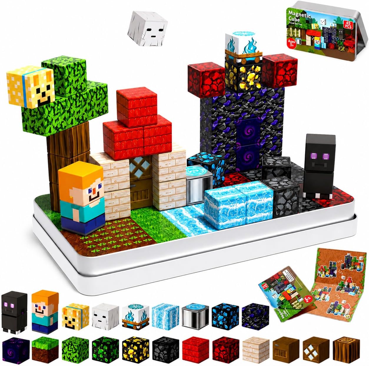 Thumbnail 6 de Magnetic Blocks 60PCS travel magnetic tiles