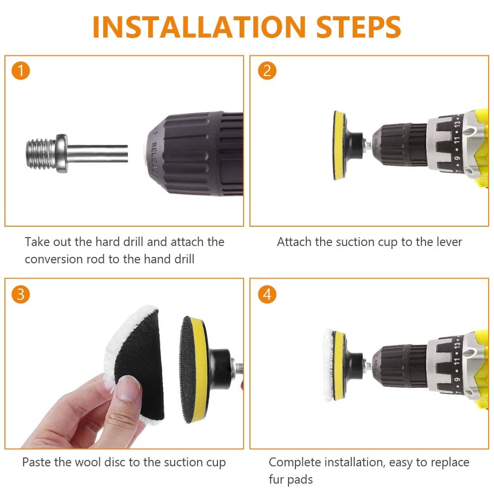 Thumbnail 4 de URAQT Car Polishing Pads 80mm 8 pack