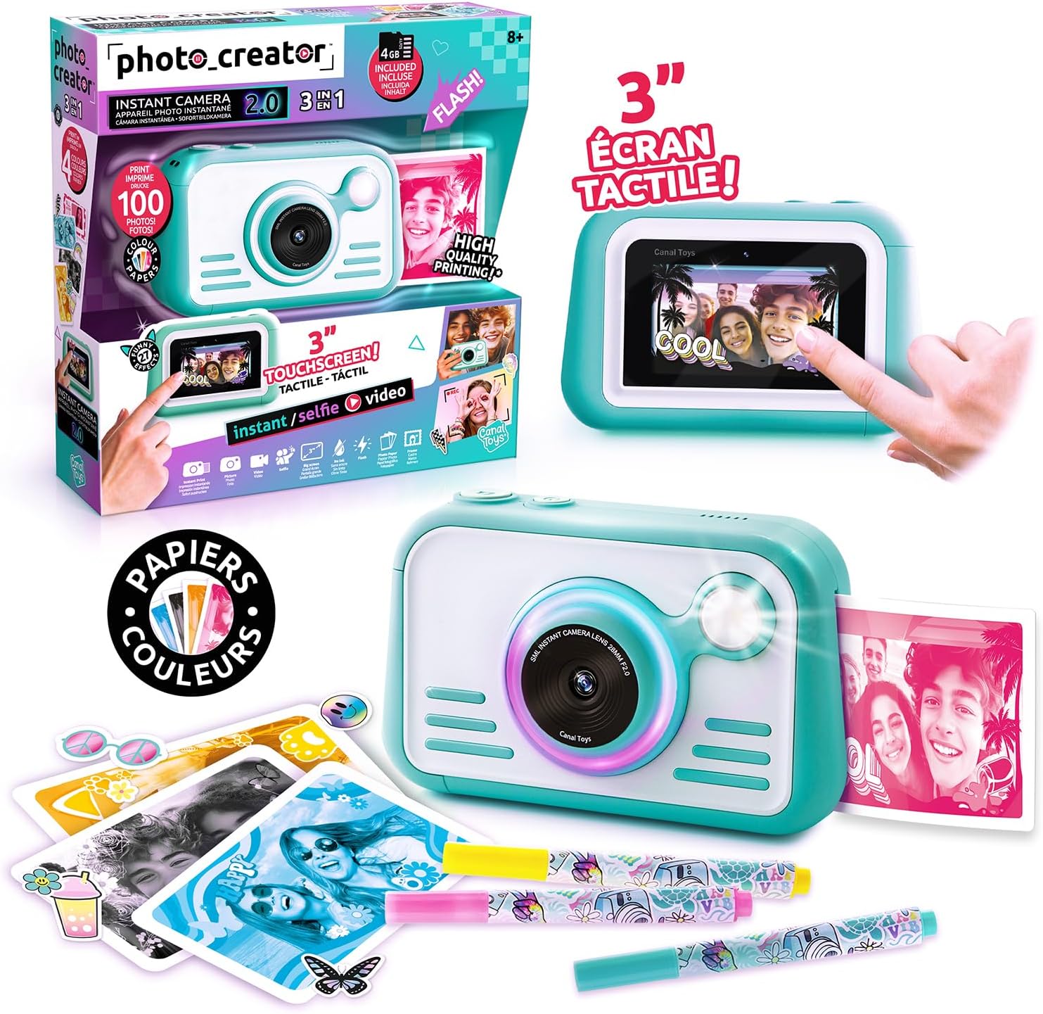 Thumbnail 2 de Canal Toys Photo Creator Sofortbildkamera blau für Kinder ab 8 Jahren (CLK 046)