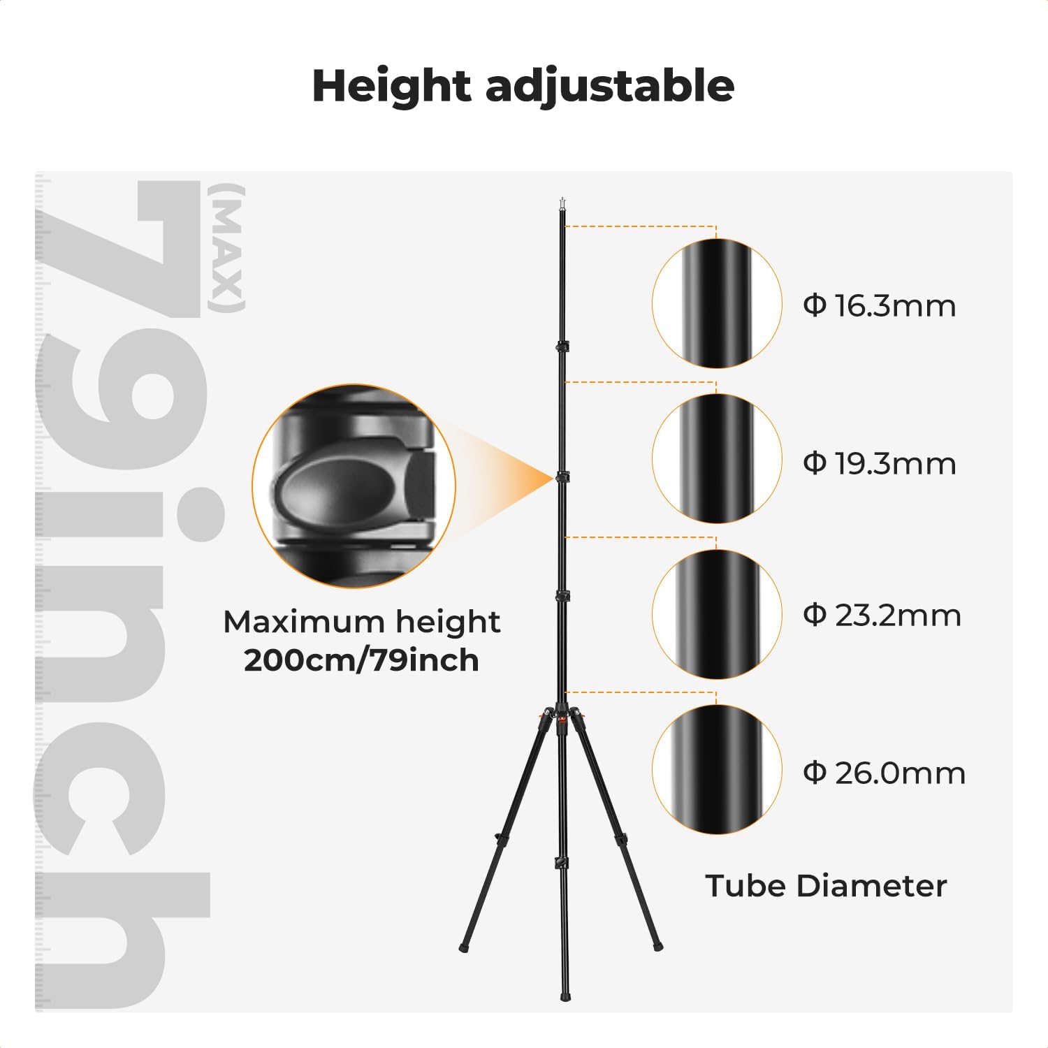 Thumbnail 6 de K&F CONCEPT Extendable Photography Stand 2m