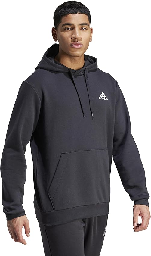 Thumbnail 3 de Sudadera adidas Hombre Essentials Fleece 🧥 Black/White, M
