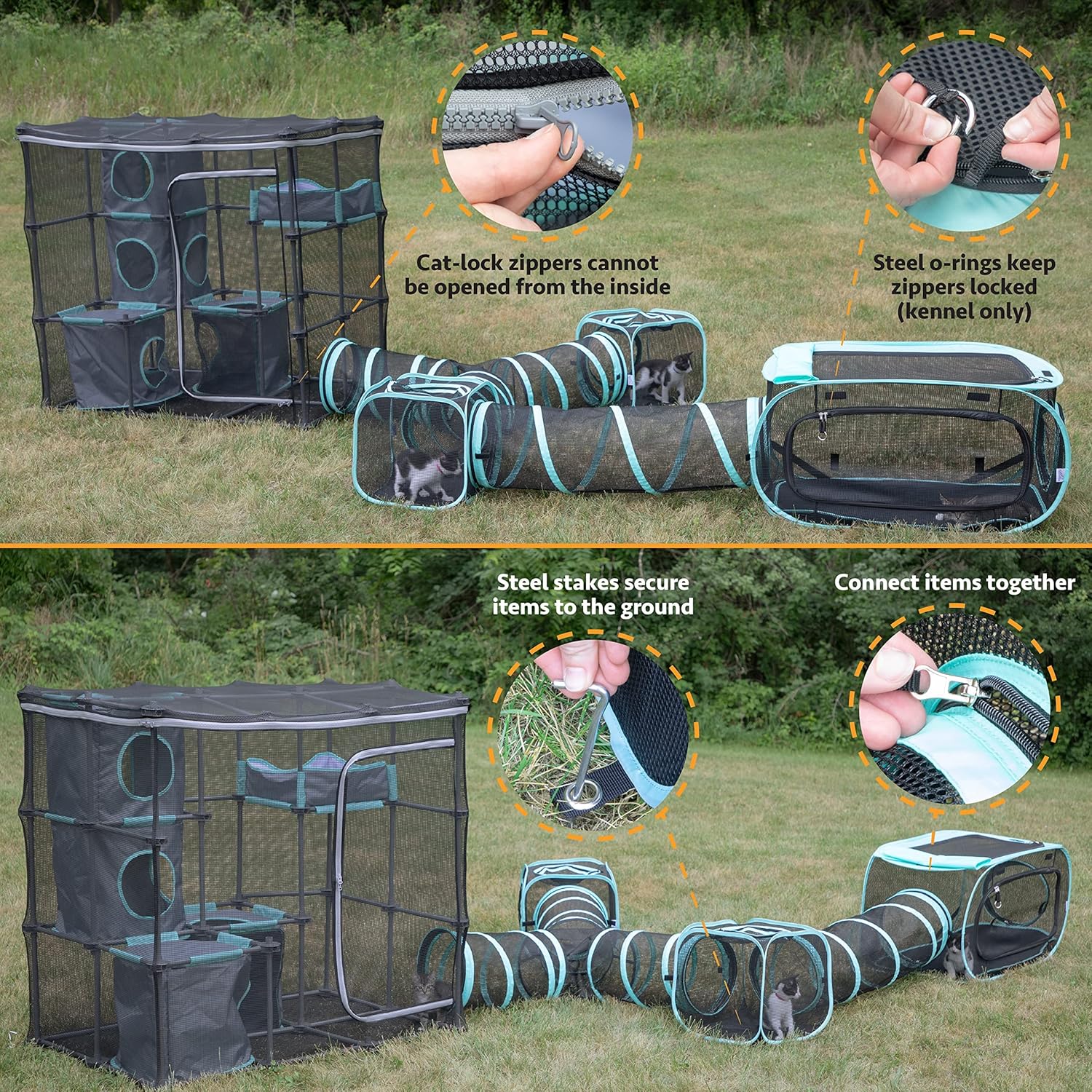 Thumbnail 2 de Kitty City Outdoor Catio Furniture and Play Kits: Mega Kit for Multi‑Cat Fun