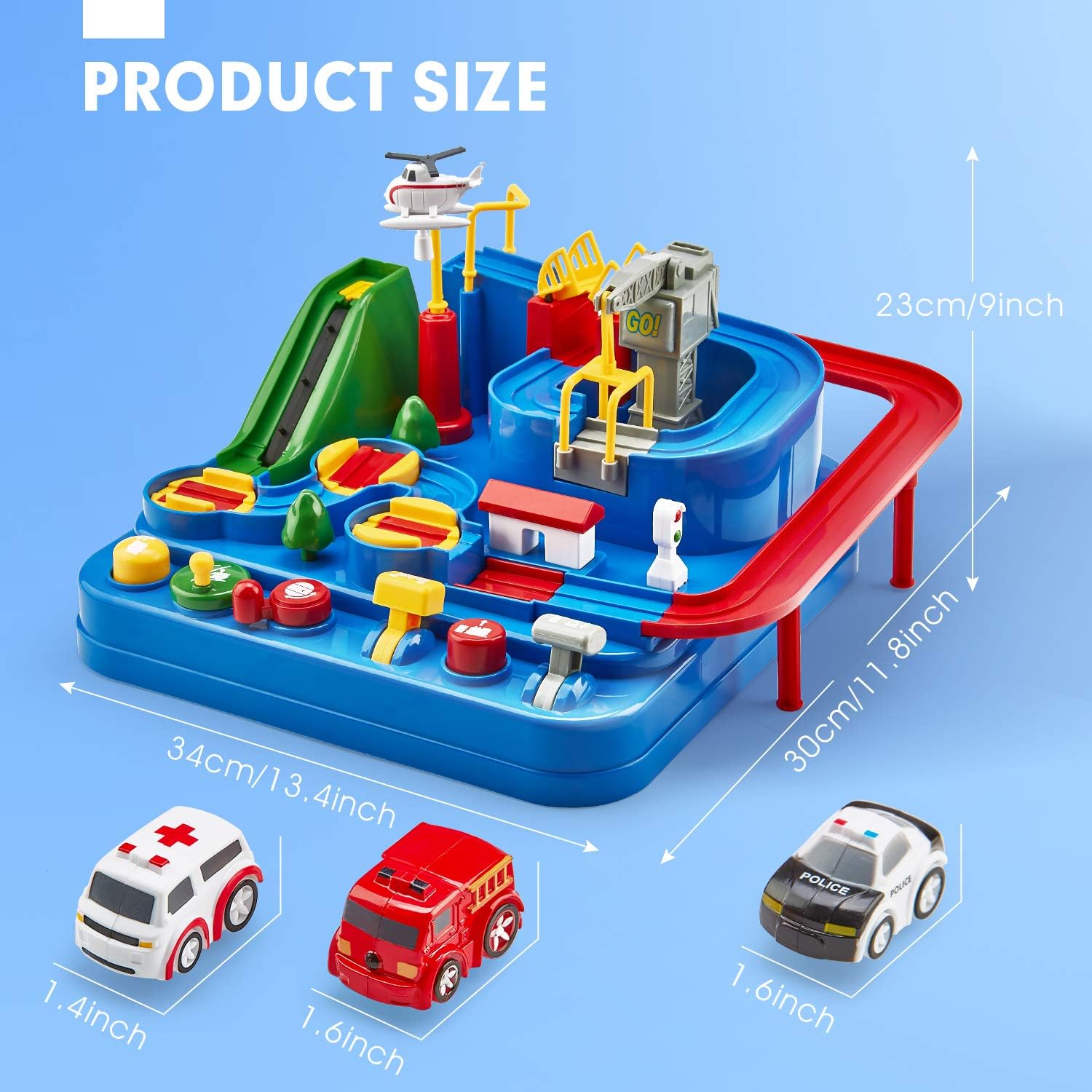 Thumbnail 2 de hahaland Large Car Race Track for Age 3