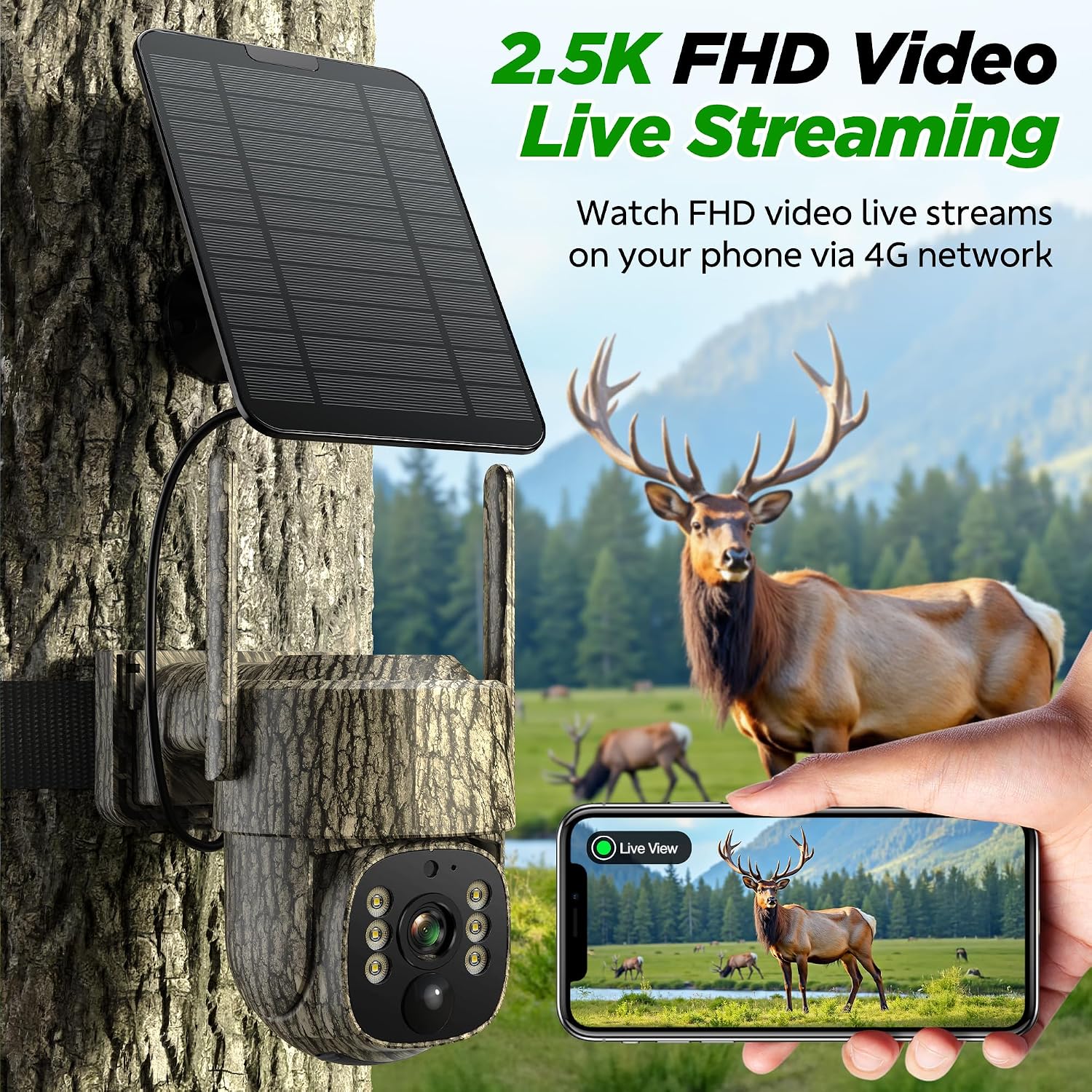 Thumbnail 1 de VOOPEAK TC32B-2P 4G LTE Trail Camera 2-Pack with 360° Live Streaming