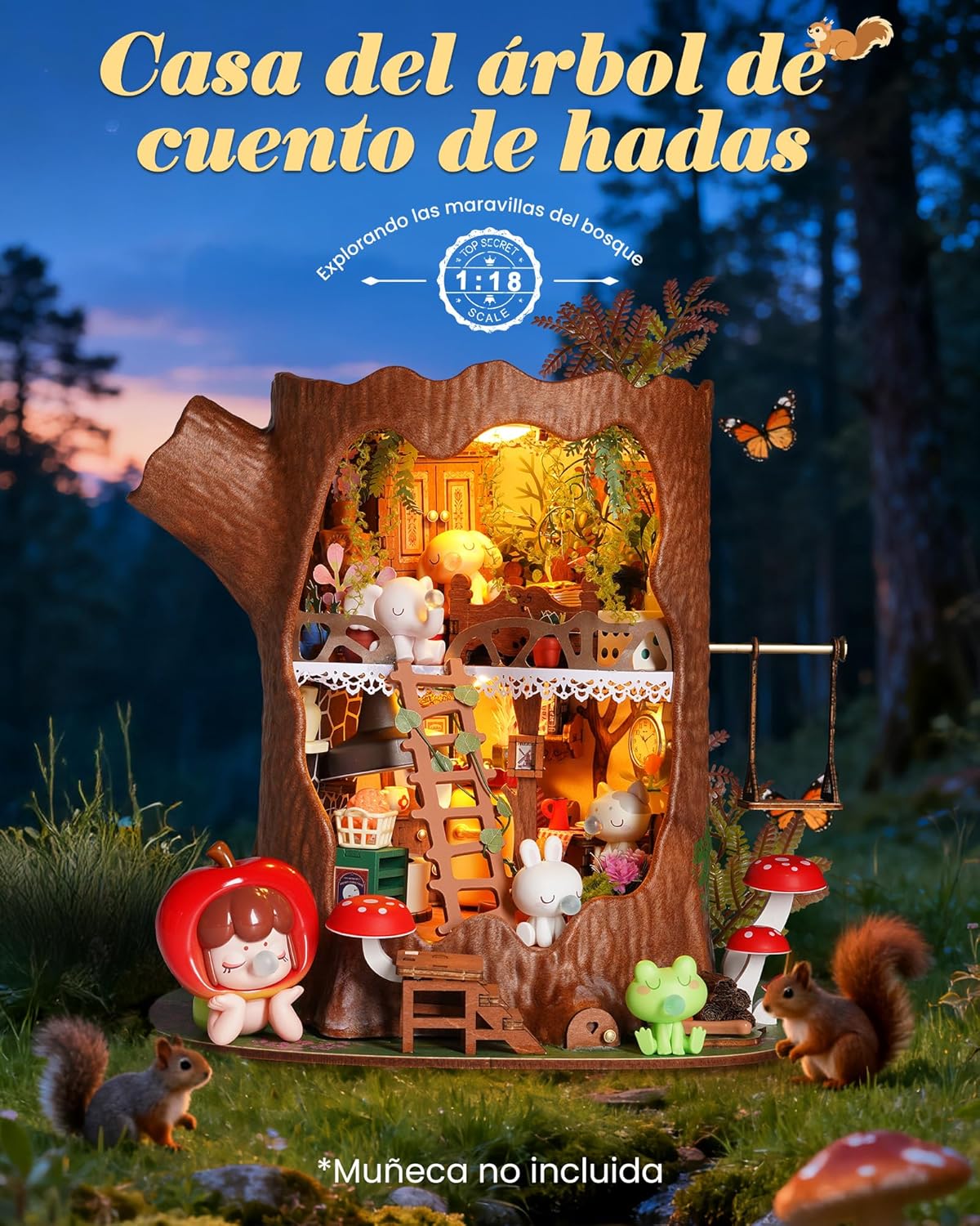 Detalle 2 de Rolife Casa del Árbol de Cuento de Hadas 275 piezas