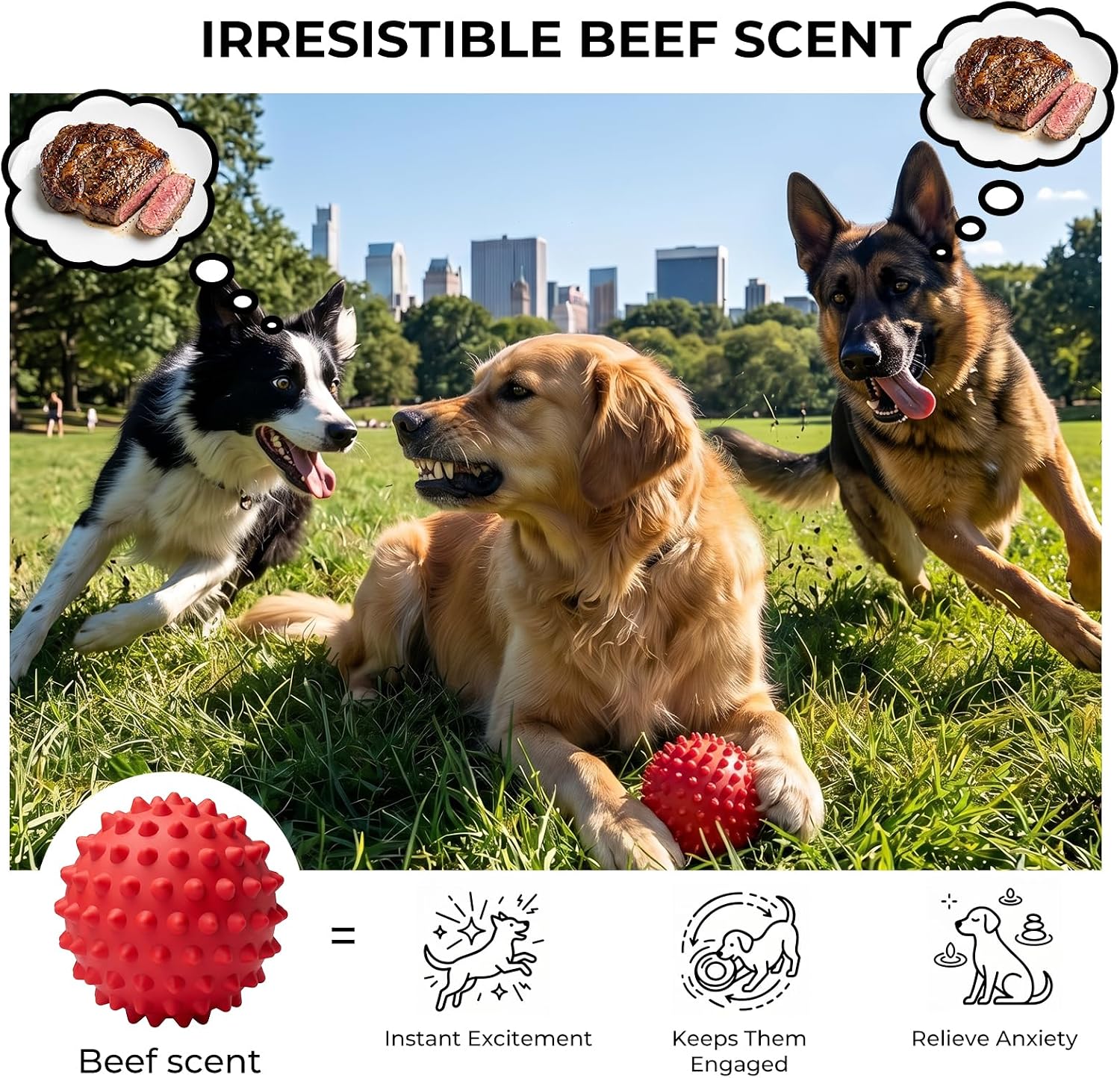 Detalle de Apasiri Dog Chew Ball, 3.5-Inch