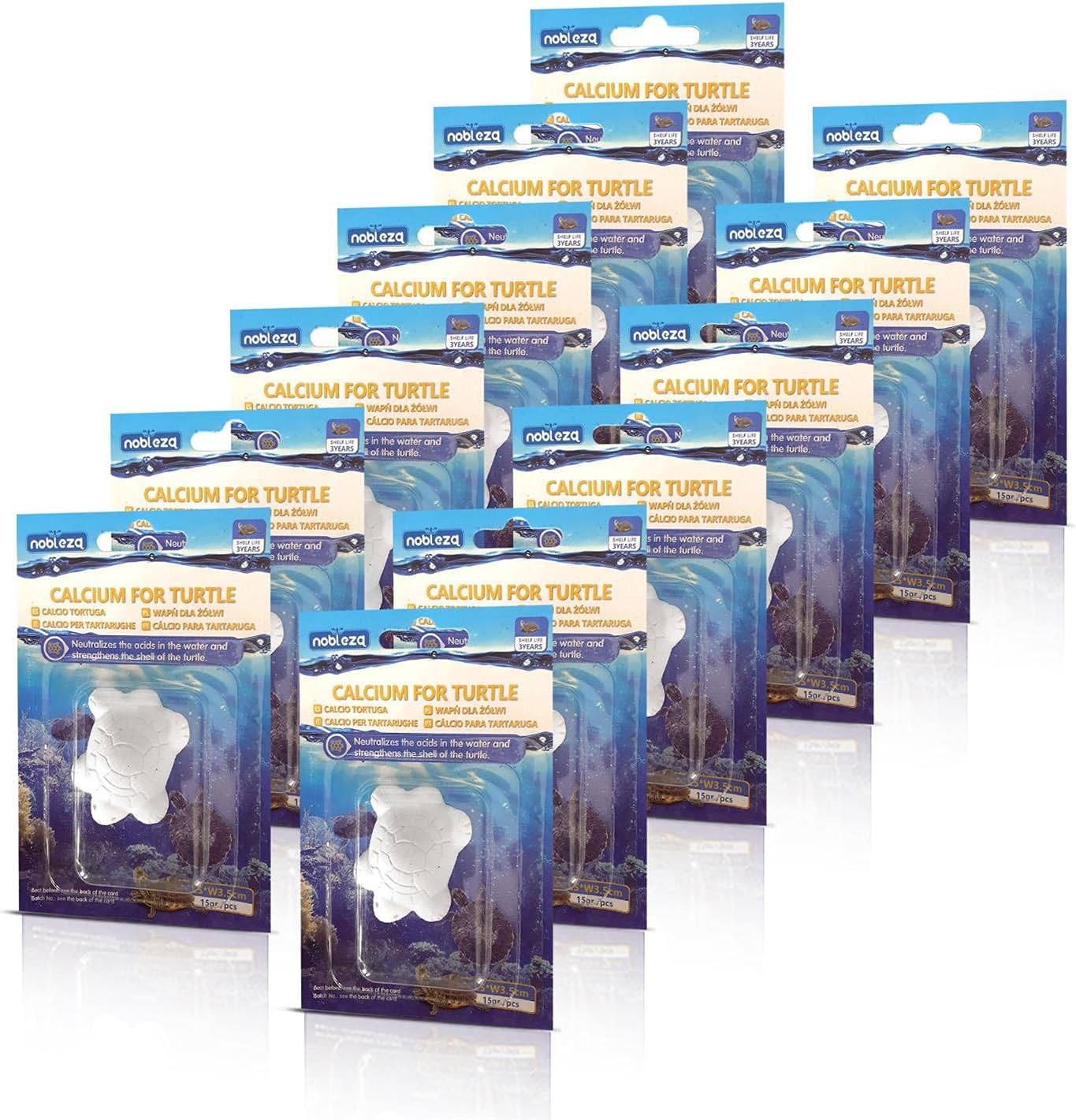 Thumbnail 6 de Nobleza Calcio per Tartarughe Acquatiche, 12 Pack di integratori naturali (per guscio e ossa)