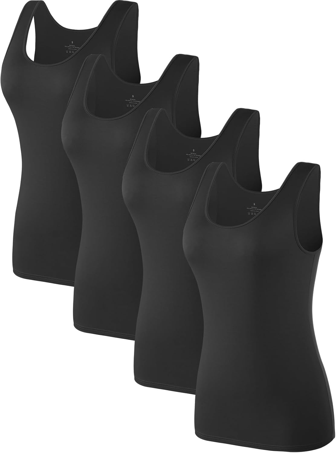 Thumbnail 6 de Komfokore 4er-Pack Damen Tank Tops – ärmellos, Modal/Elasthan, komfortabel und vielseitig