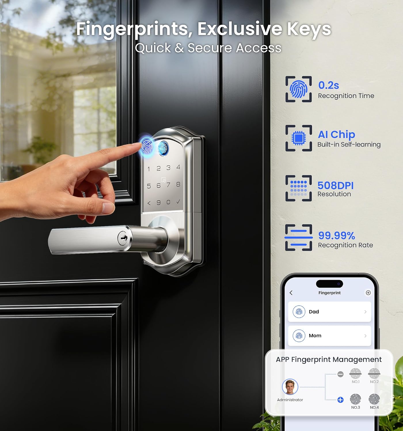 Detalle de Veise Smart Lever Lock VE019