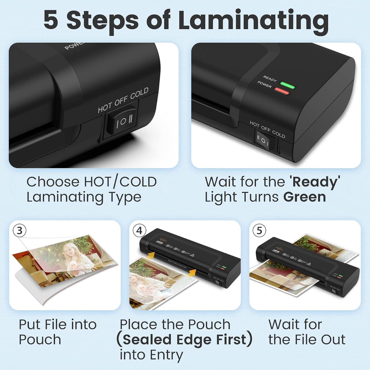 Thumbnail 4 de Portable A4 Thermal Laminator 30 pouches
