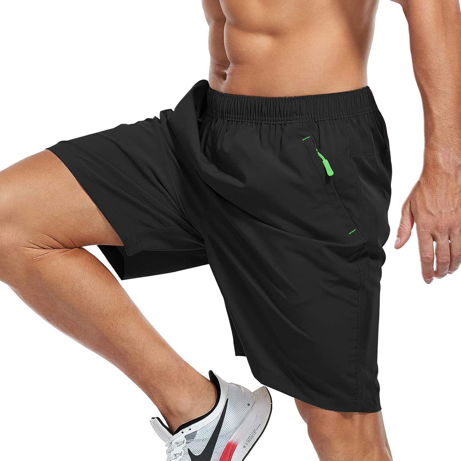 Detalle de SPOSULEI Men’s Athletic Hiking Shorts: Water-Resistant Quick-Dry with Zipper Pockets