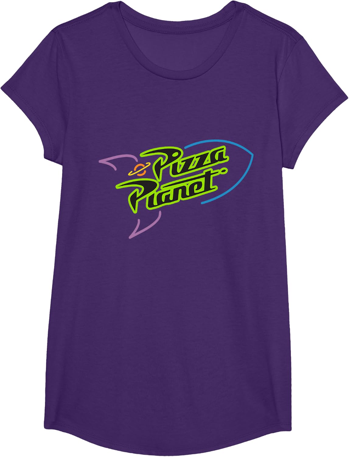 Detalle de Disney Pixar Toy Story Pizza Planet, Astronave Neon - T-shirt leggera con grafica originale