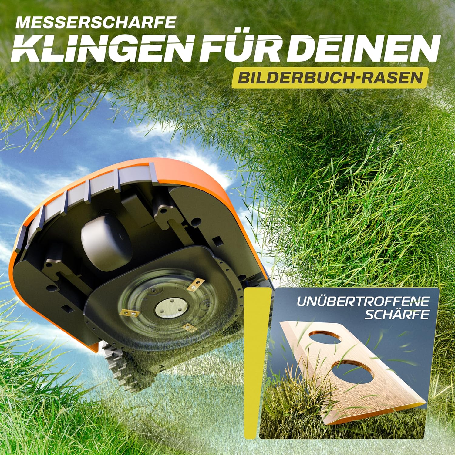 Thumbnail 2 de Domar Langlebige Mähroboter Messer passend für Worx Landroid – inkl. Schrauben