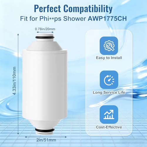 Detalle de Cartuchos de repuesto AWP175 para ducha Philips AWP1775CH (paquete 3) – ZATEIRL