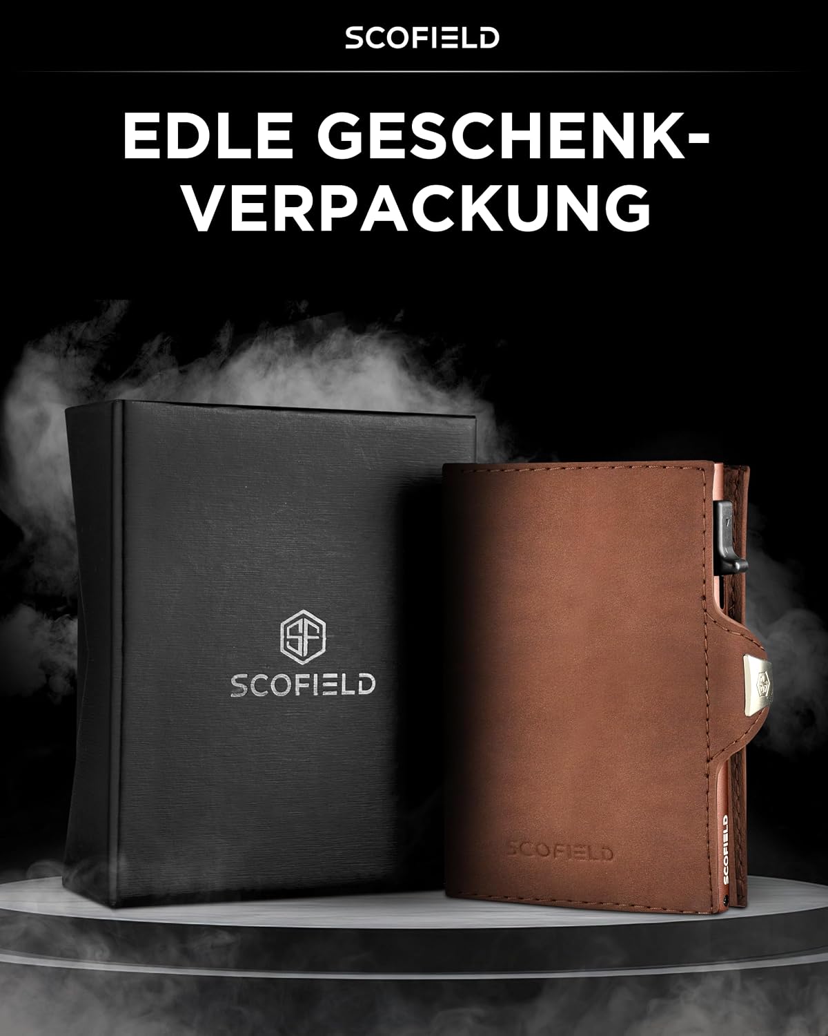 Thumbnail 6 de SF SCOFIELD Duality Classic Slim Wallet mit Münzfach – Kartenetui für Herren, RFID-Schutz, Airtag-Kompatibilität