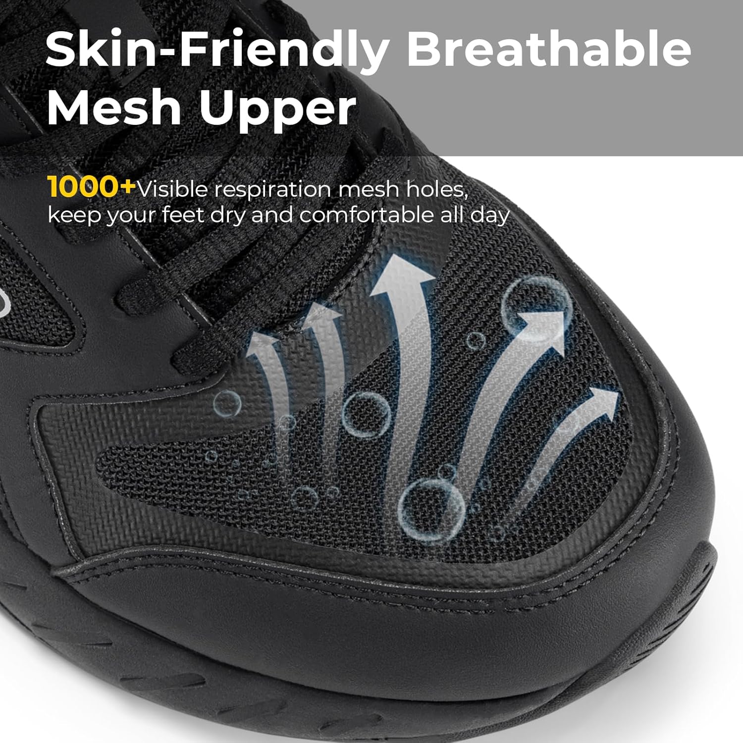 Thumbnail 5 de FitVille Men's Lightweight Trainers Extra Wide Fit — Rebound Core V7 for Plantar Fasciitis and Flat Feet