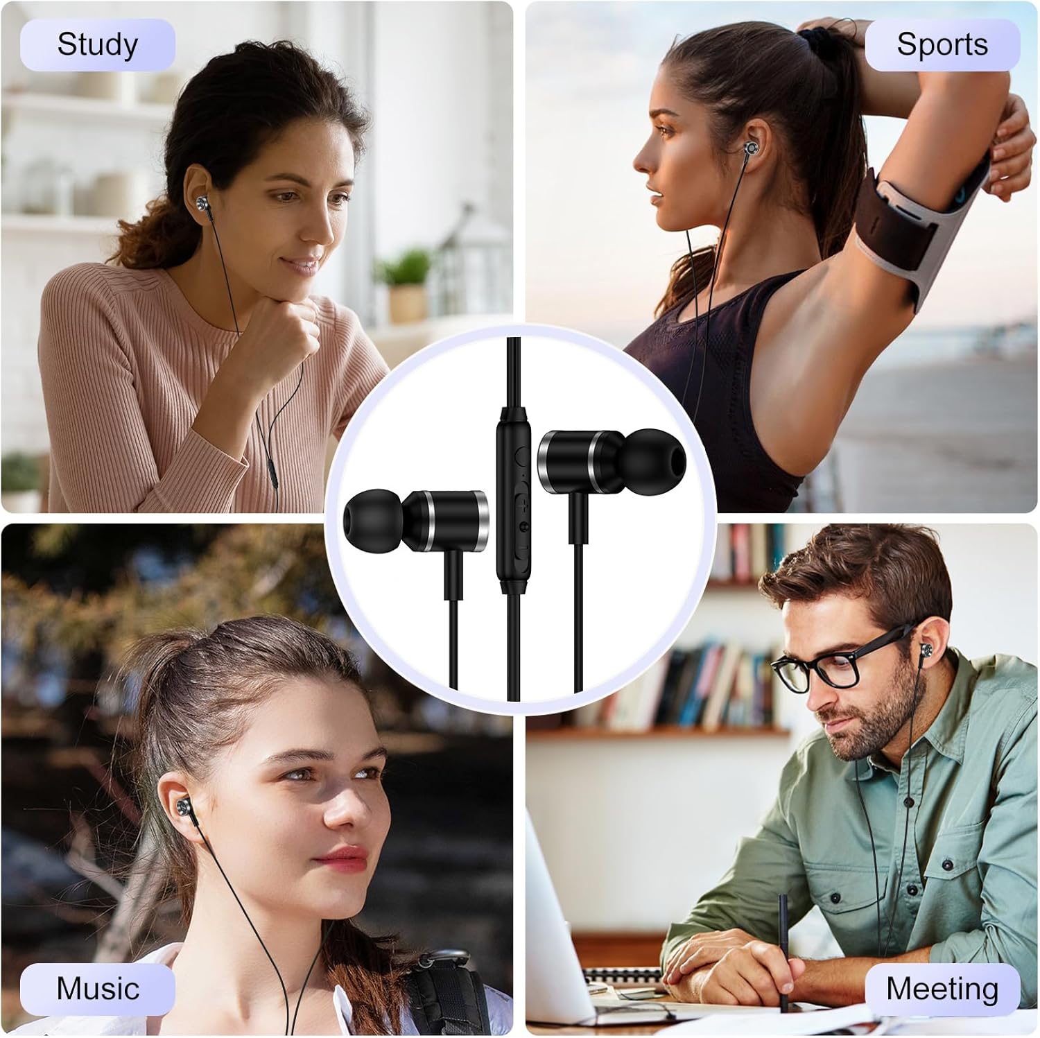 Thumbnail 5 de AILKIN USB-C Kopfhörer mit Kabel – In-Ear mit Mikrofon, kompatibel mit Samsung Galaxy, iPhone, Google Pixel und mehr