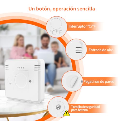 Thumbnail 2 de MeesMeek Termómetro de habitación Bodega (4) 📡