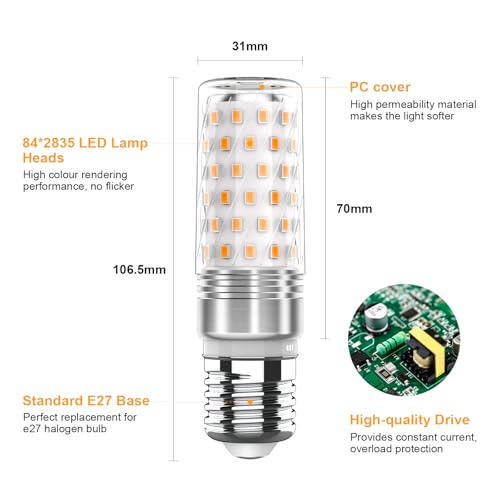 Detalle de Bigzom Ampoule LED E27 Blanc Chaud 2700K 1400LM – Lot de 2 (10W)