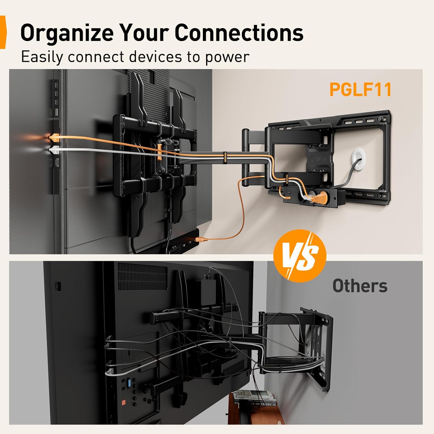 Detalle de Perlegear PGLF11 TV-Wandhalterung 42"-90", 68 kg
