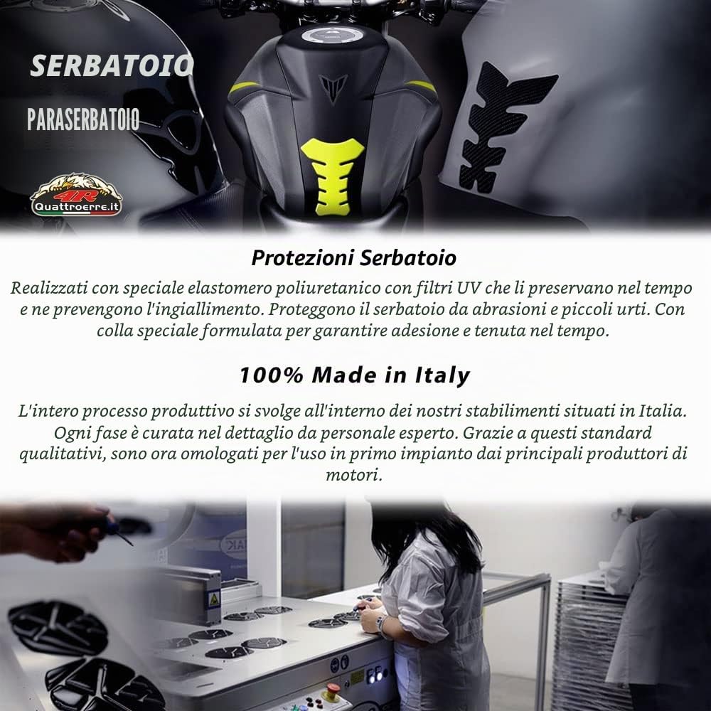 Detalle 2 de 4R Quattroerre.it 18144 Protezione Serbatoio Adesivo 3D per Yamaha R1, Trasparente