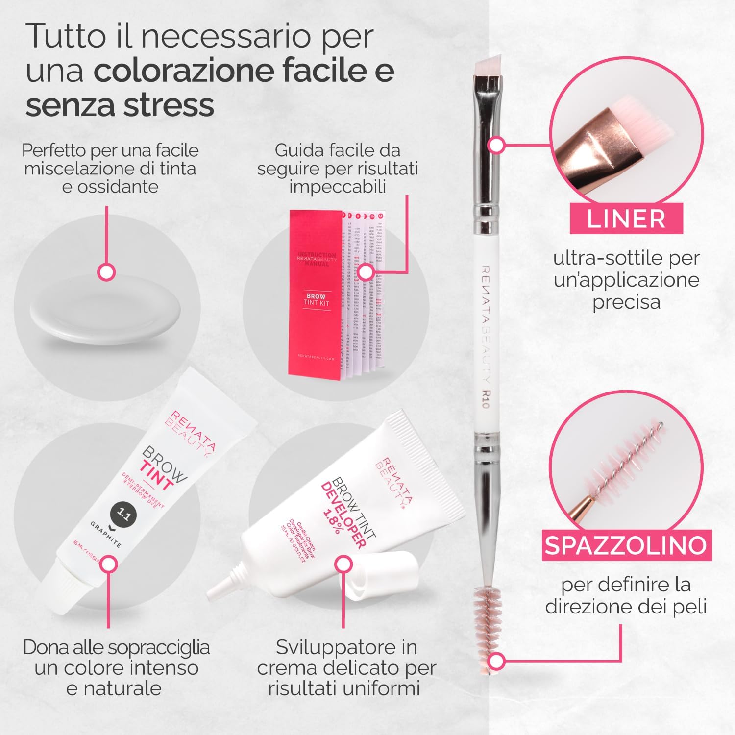 Thumbnail 5 de Renata Beauty Kit Tinta Sopracciglia Grafite 3 in 1
