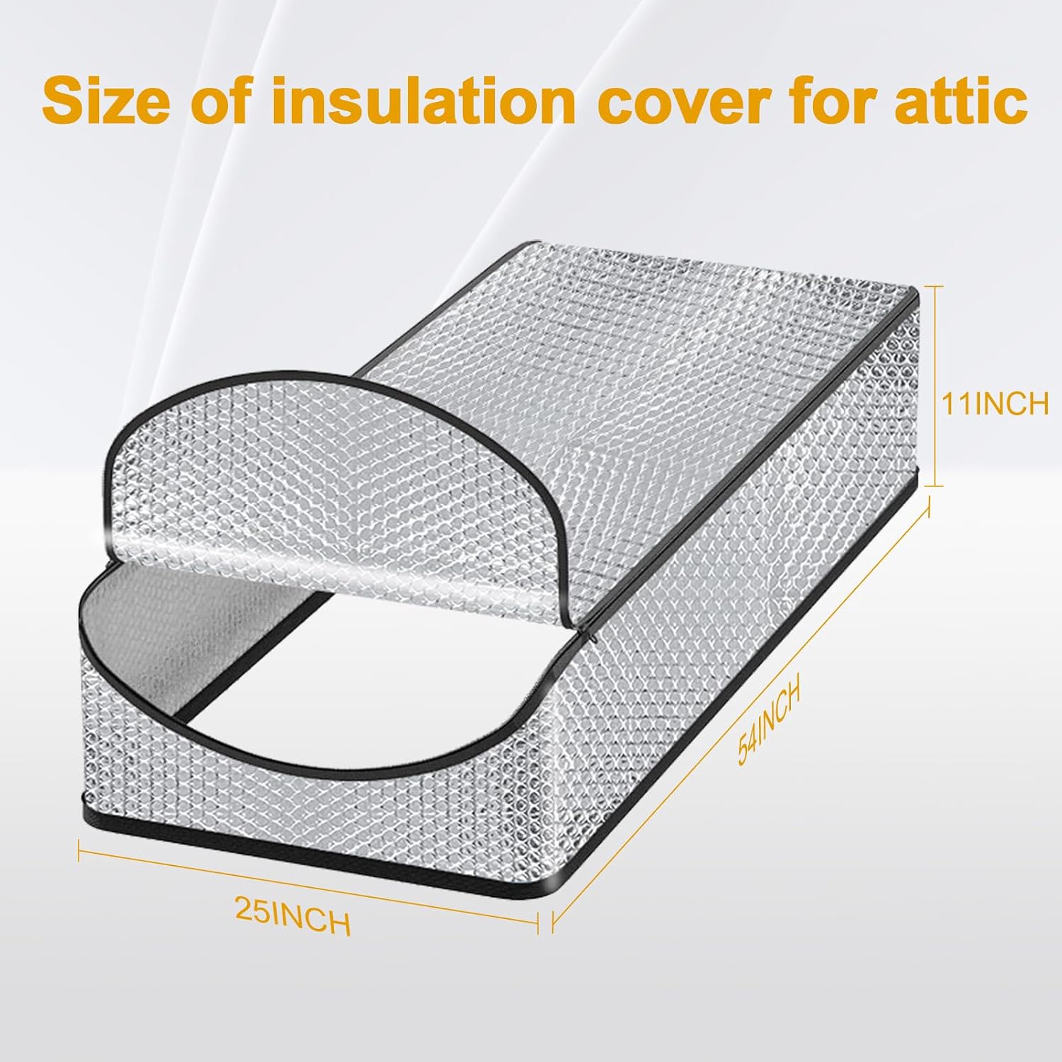 Detalle de DGSL Attic Insulation Cover for Attic Stairs, Zippered Aluminum, 25 x 54 x 11 in