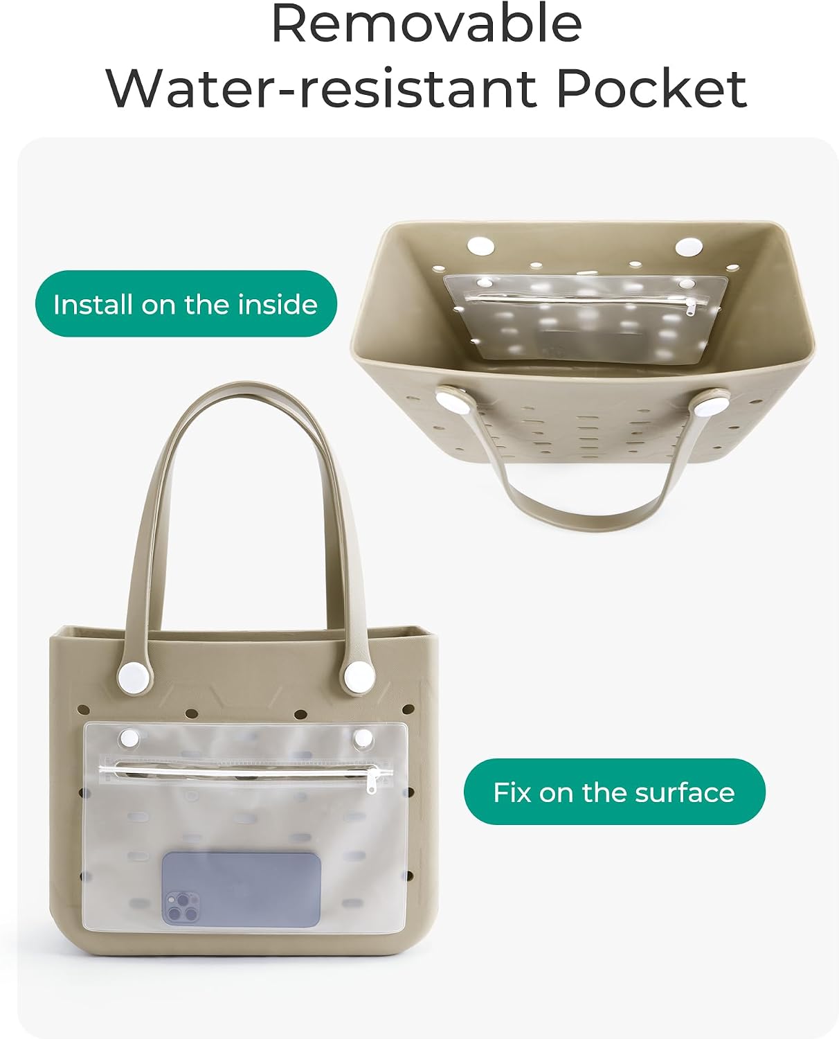 Thumbnail 4 de Beach bag for women, water resistant tote