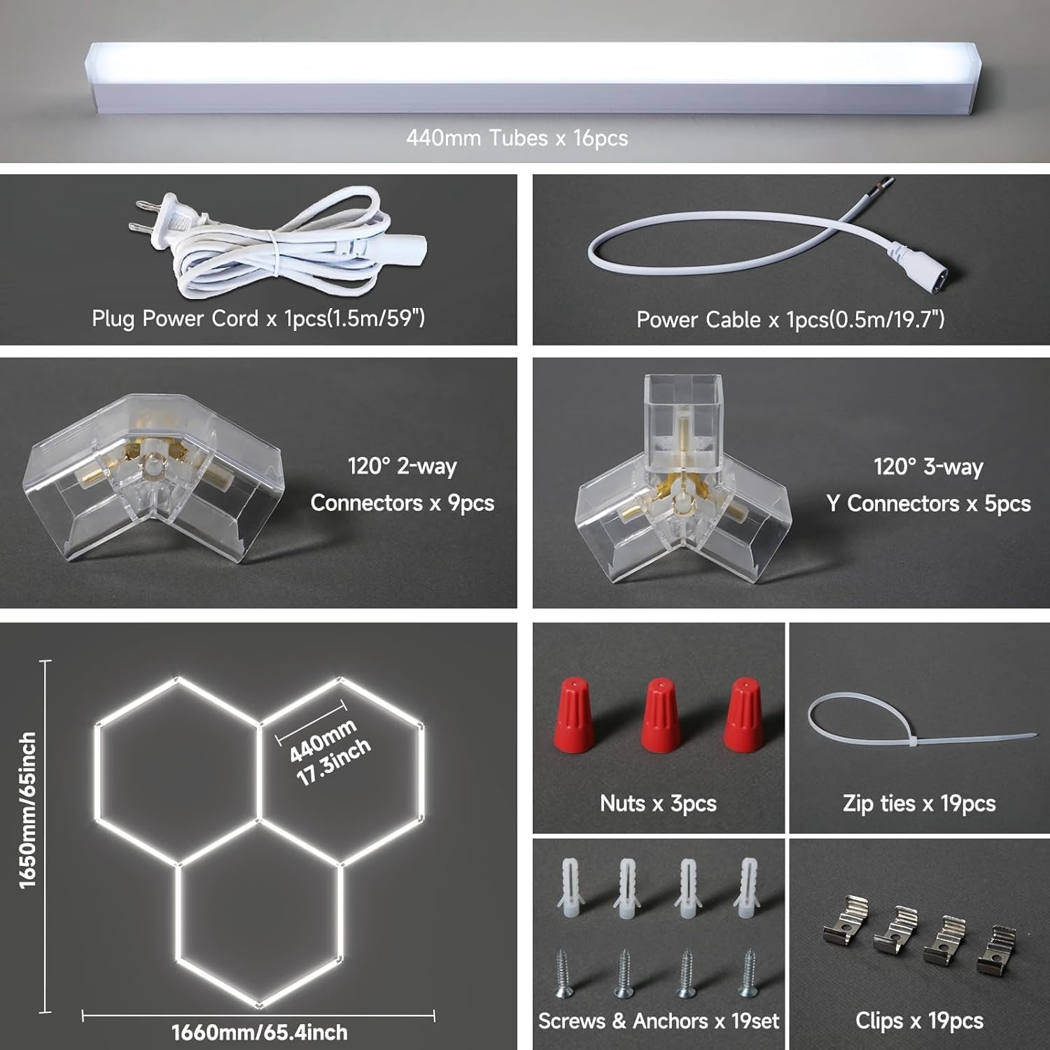 Thumbnail 5 de Hexagon LED Garagenleuchte 120W 6500K