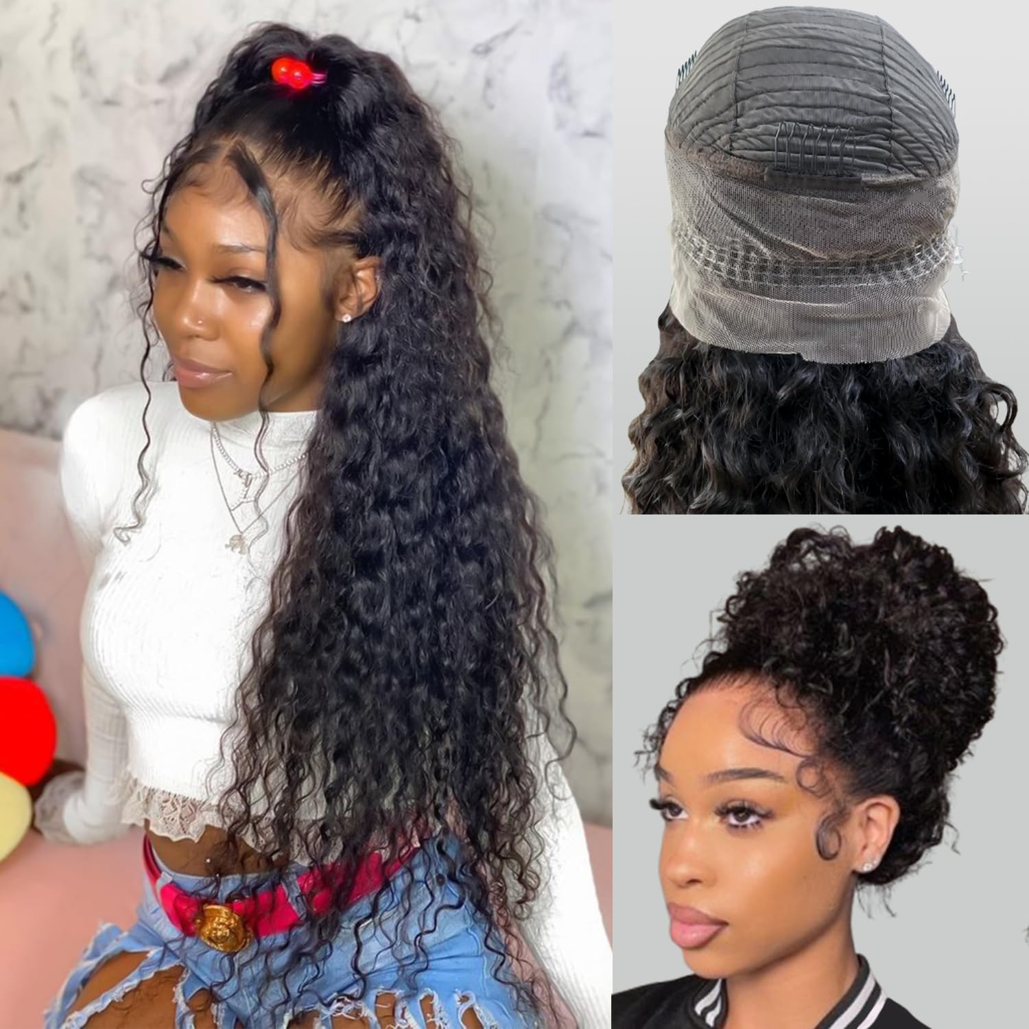 Detalle de ADESORAES 360 Lace Wig 24 Inch 180% Density