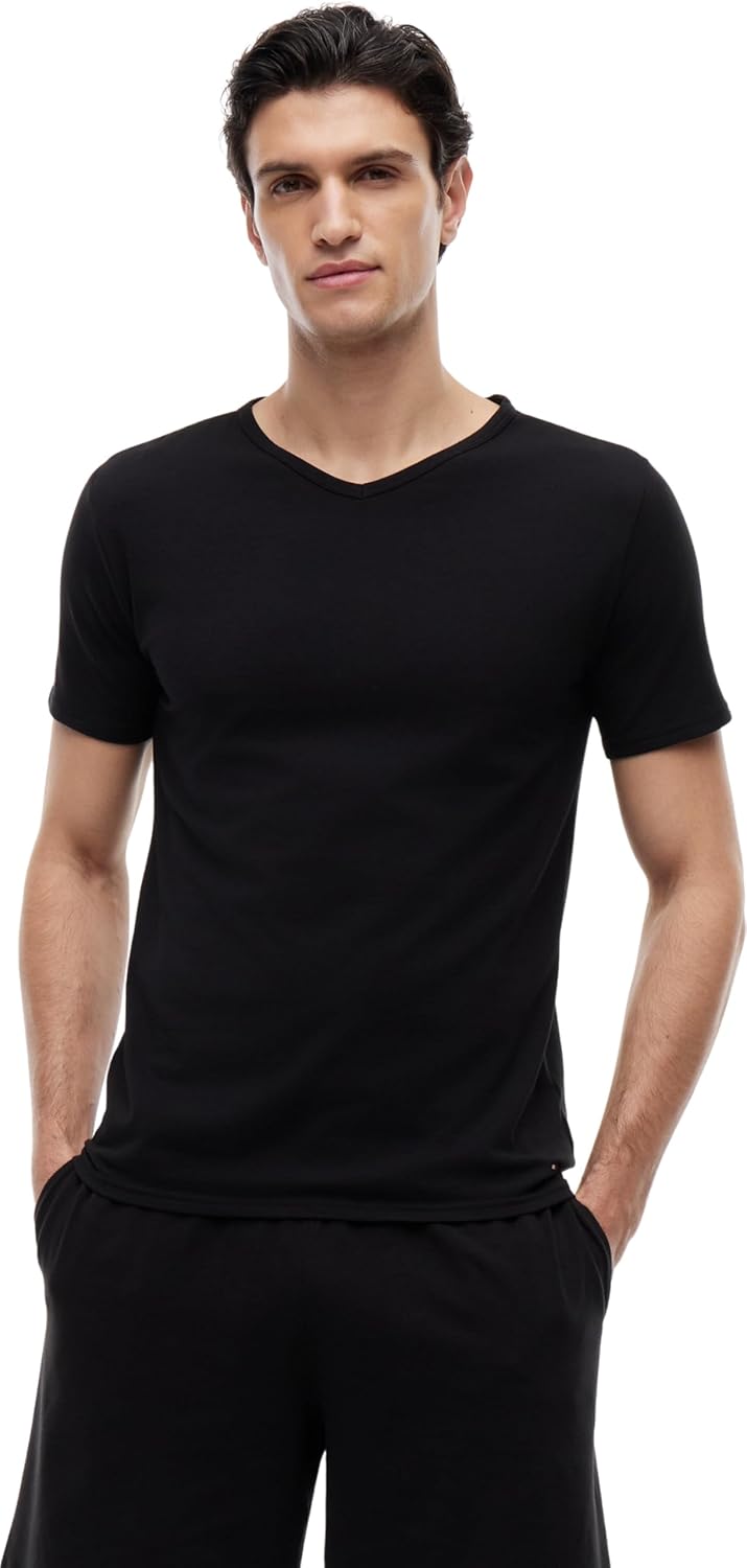 Thumbnail 2 de Tommy Hilfiger 2S87903767 T-Shirt Uni Col V - Manches Courtes - Lot de 3 - Homme