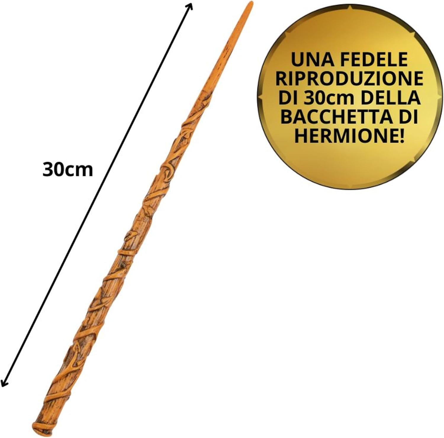 Detalle de Bacchetta degli Incantesimi di Hermione Granger – Wizarding World, 30,5 cm con Carta Incantesimo