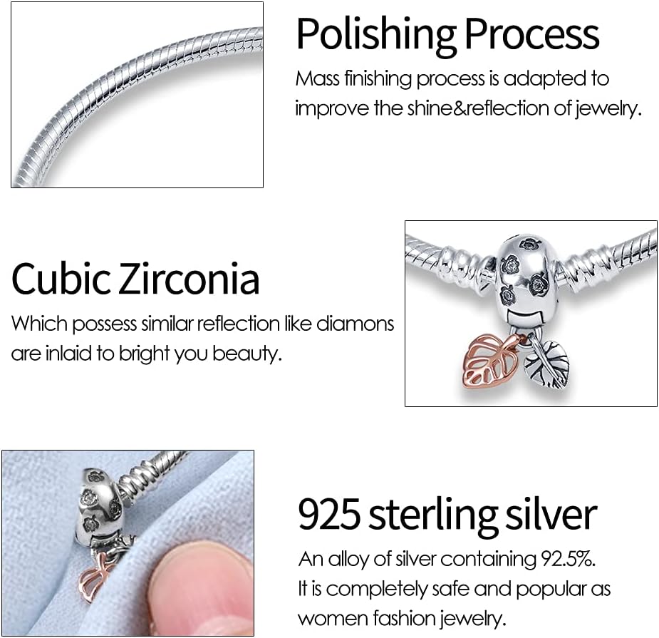 Thumbnail 2 de FLUFLO Damen-Armband aus 925 Sterling Silber (Schlangen-Gliederarmband) für Moments & Charm Anhänger