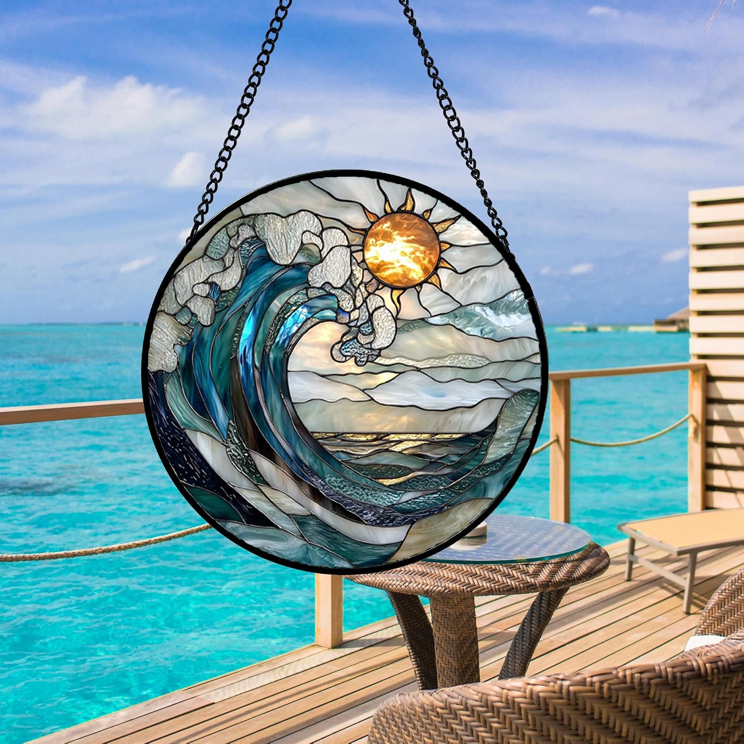 Thumbnail 6 de Stained Glass Suncatcher, 7.8-inch