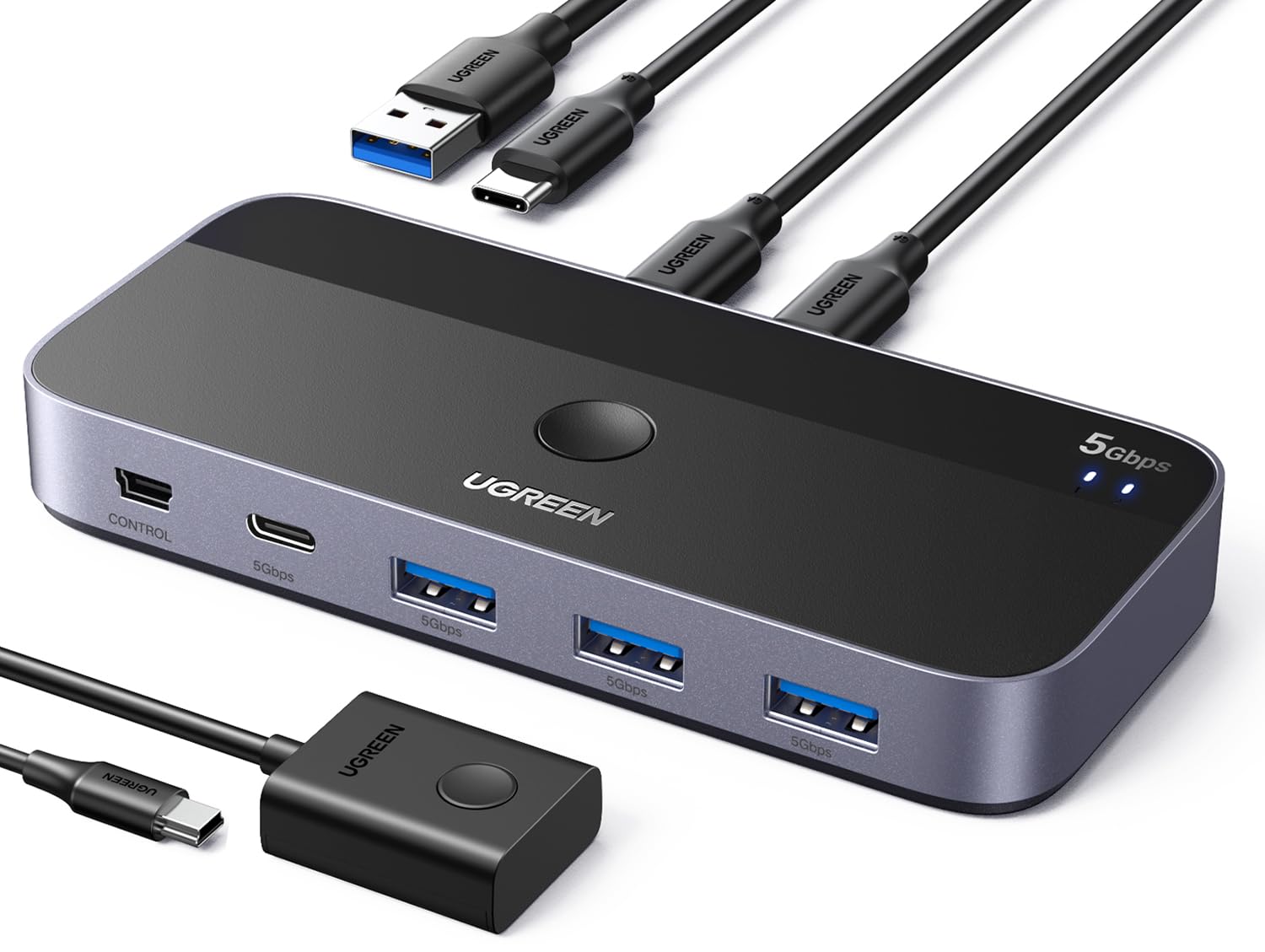 Detalle de UGREEN USB switch, 4-port