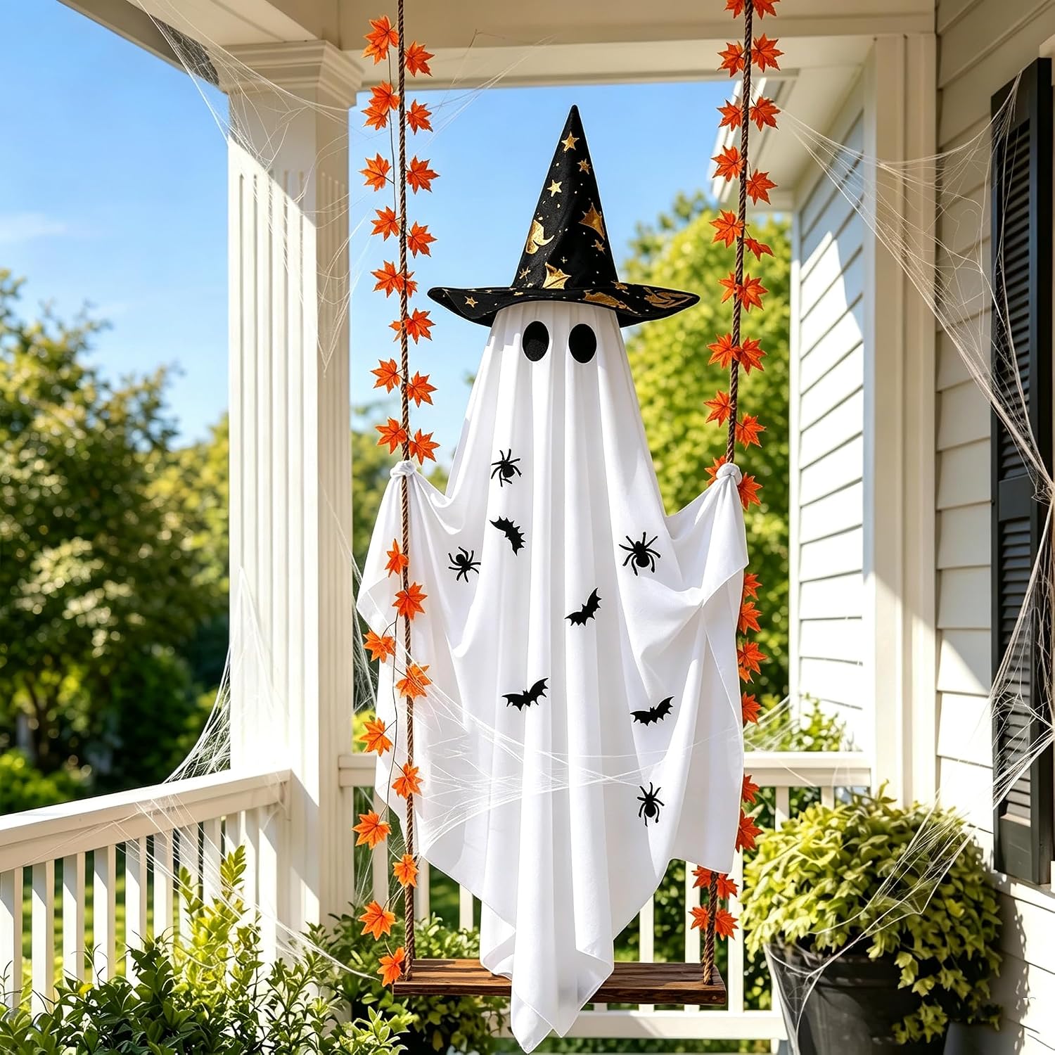 Thumbnail 4 de Mildstrike HY-54FT 5.4-Foot Hanging Halloween Ghost with 8-Mode LED Lights