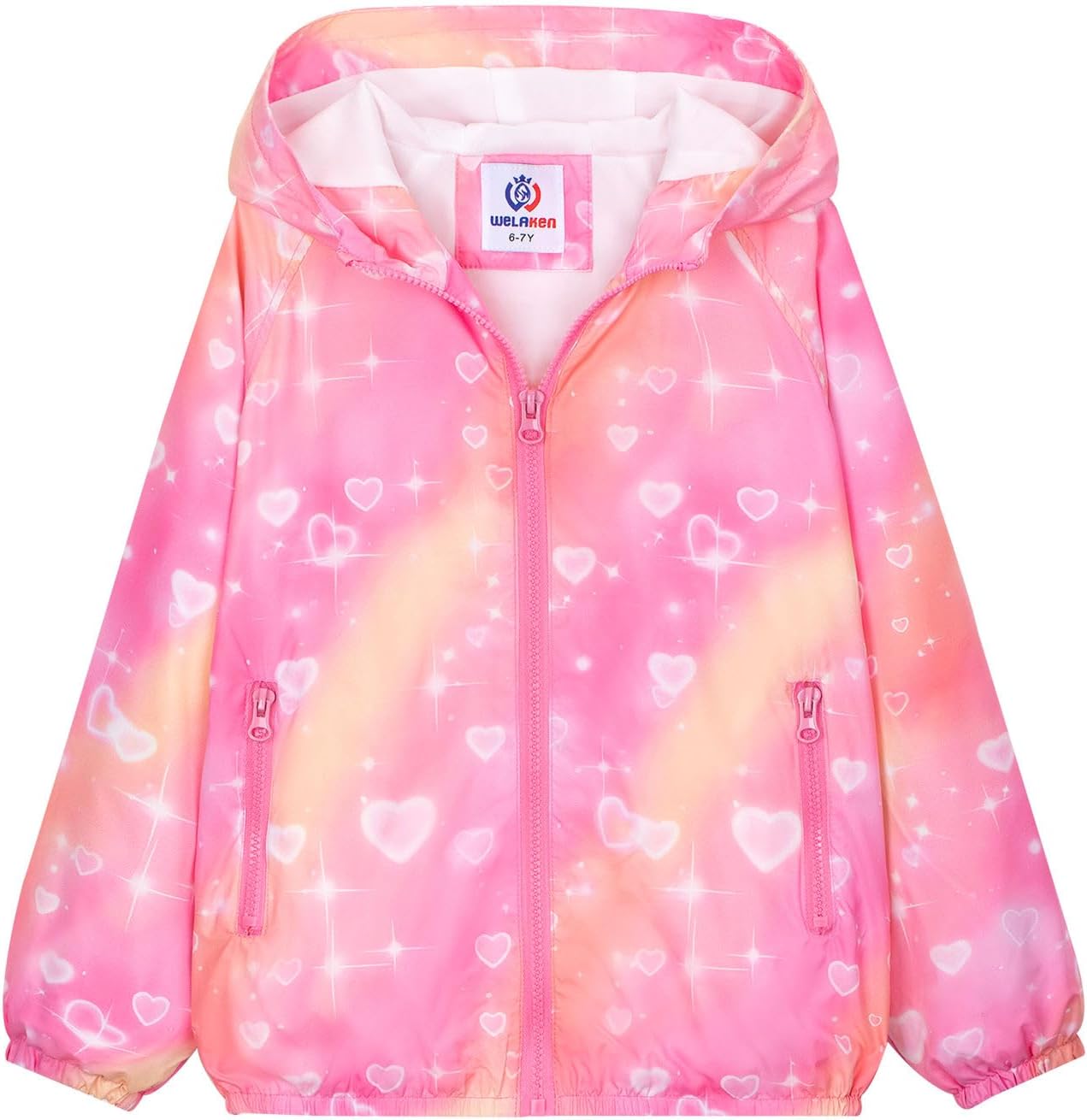 Thumbnail 6 de WELAKEN Lightweight Water-Resistant Jacket for Girls & Kids (Print, Hooded)