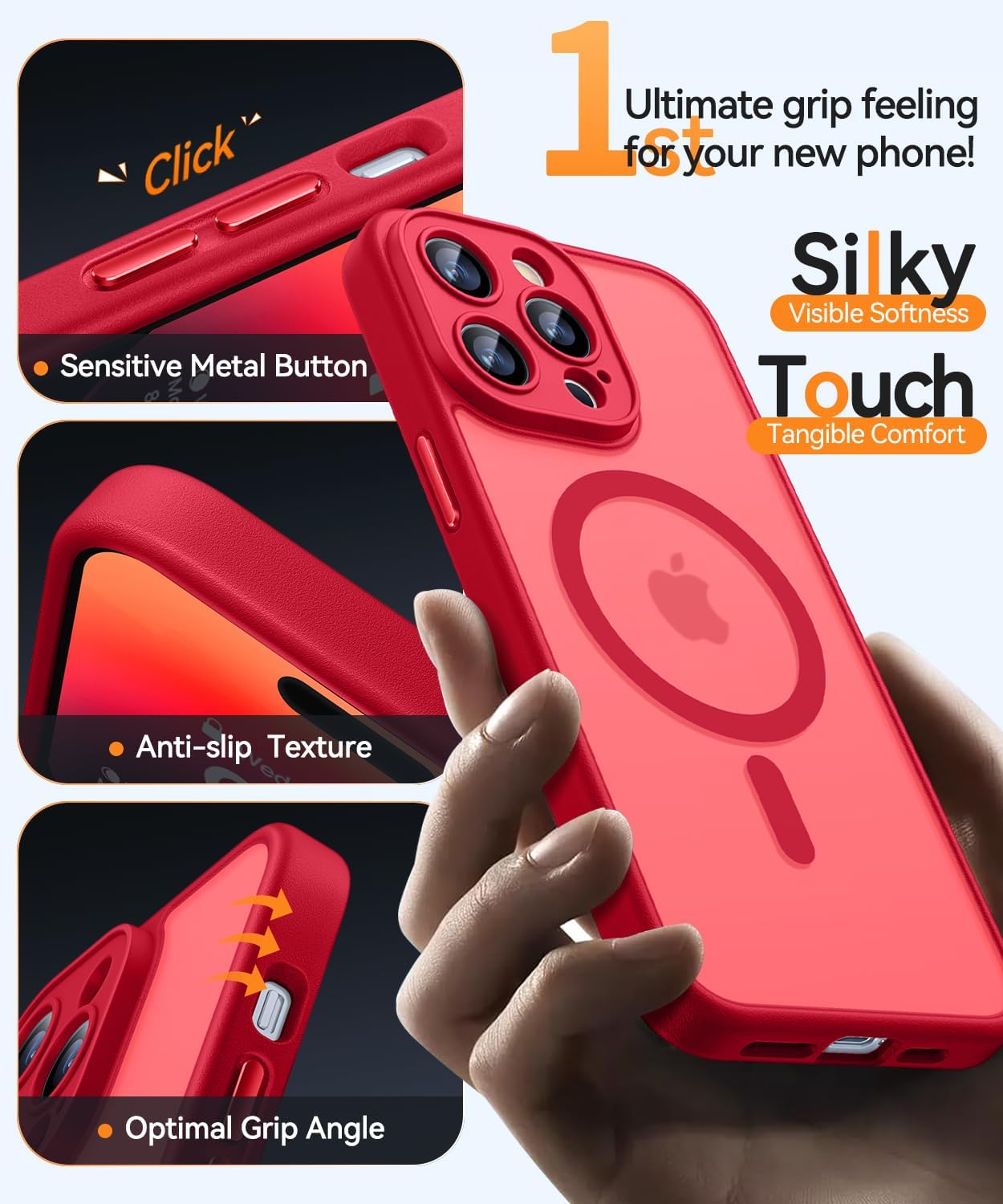 Thumbnail 5 de CANSHN Coque Magnétique pour iPhone 14 Pro 6,1'' : protection complète de la caméra et compatibilité MagSafe