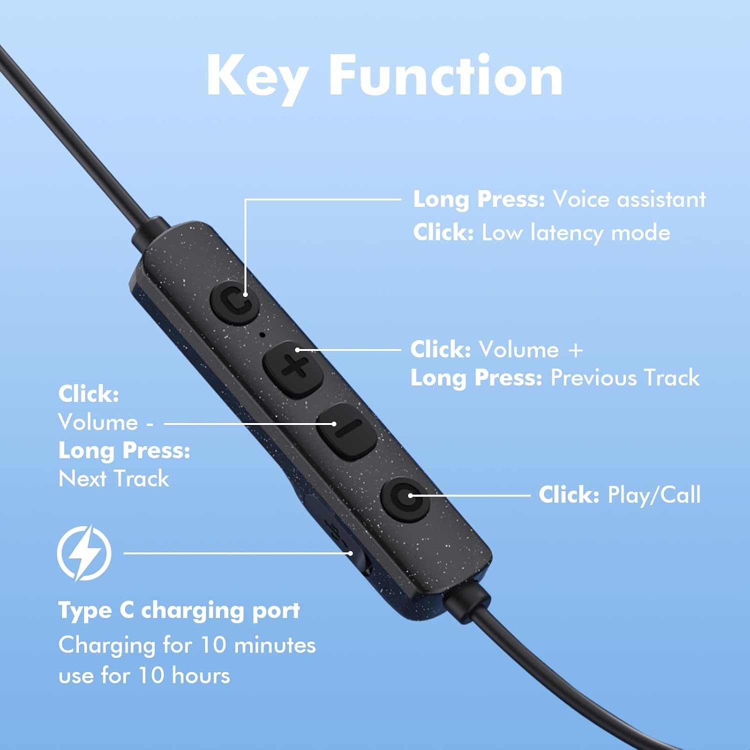 Thumbnail 5 de SOPPY A20 Neckband Earphones: Bluetooth 5.3, 30h Playtime, IPX5 Sport Design