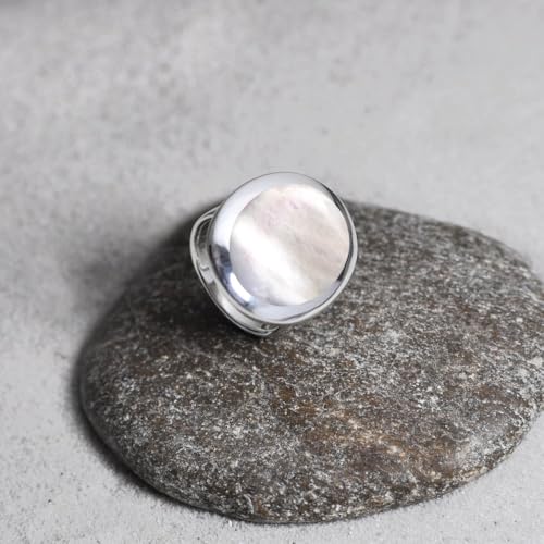 Thumbnail 3 de Anillo LES POULETTES BIJOUX Plata 925 Óvalo Espejo de Nácar | talla 12