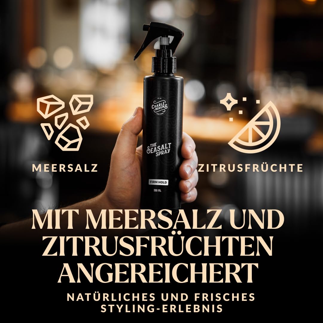 Detalle 2 de Charlemagne Sea Salt Spray – 200 ml, fester Halt, Mediterraner Breeze Duft