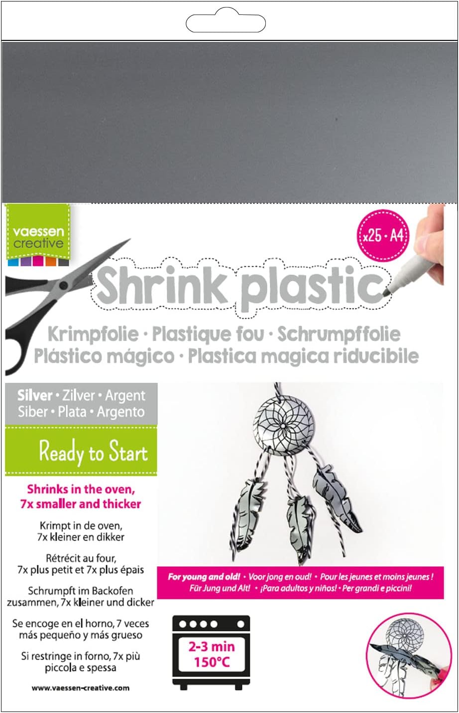 Thumbnail 6 de Vaessen Creative AR3-800 Plastique Fou, Givré – 25 feuilles 21 x 30 cm
