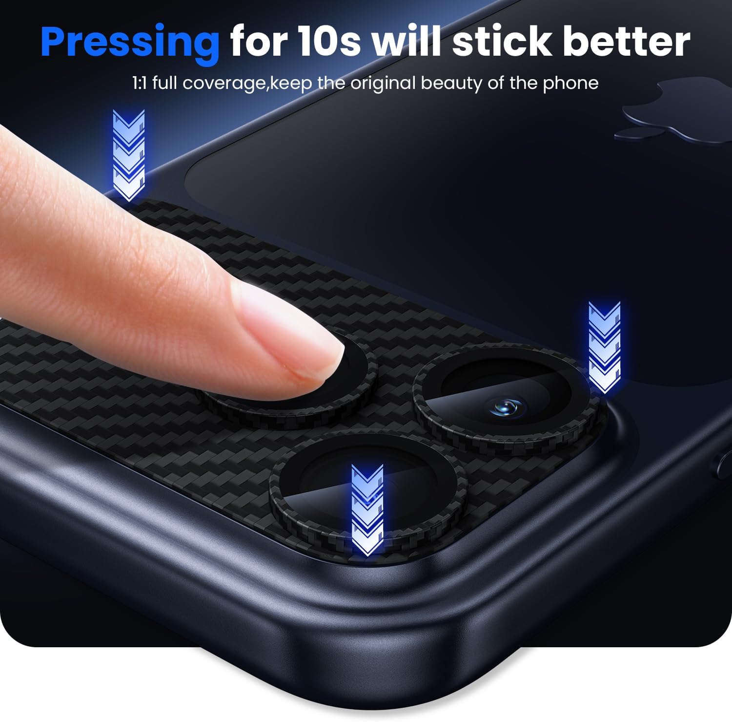 Detalle de WSKEN for iPhone 17 Pro Max Camera Lens Protector with Military-Grade Shatterproof Protection