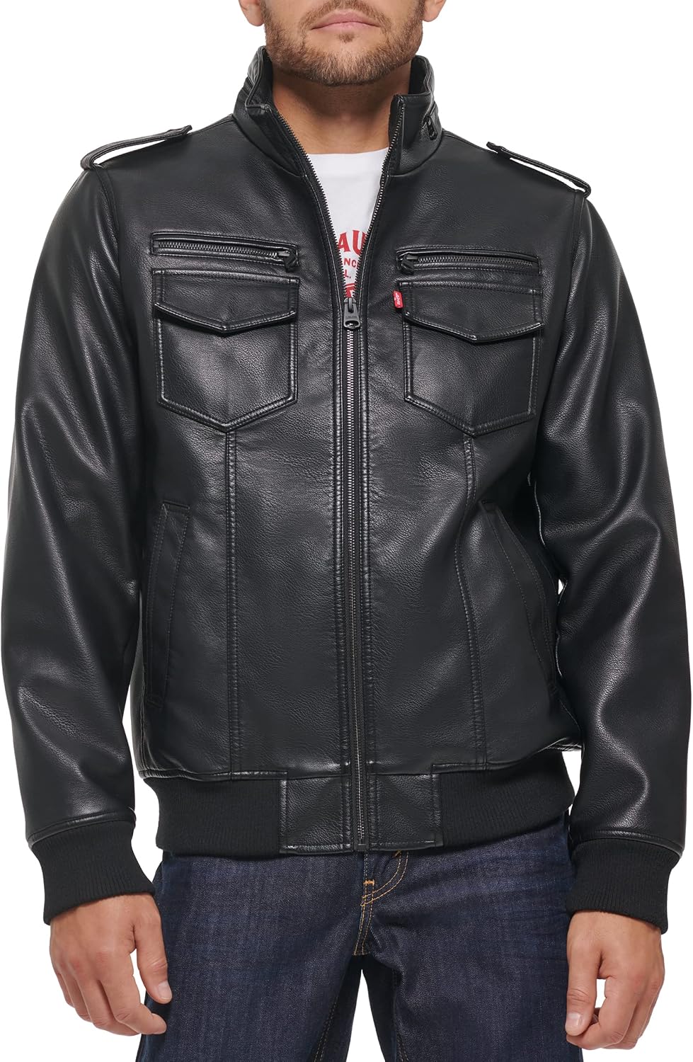 Thumbnail 4 de Levi's Vintage Deer Faux Leather Aviator Jacket