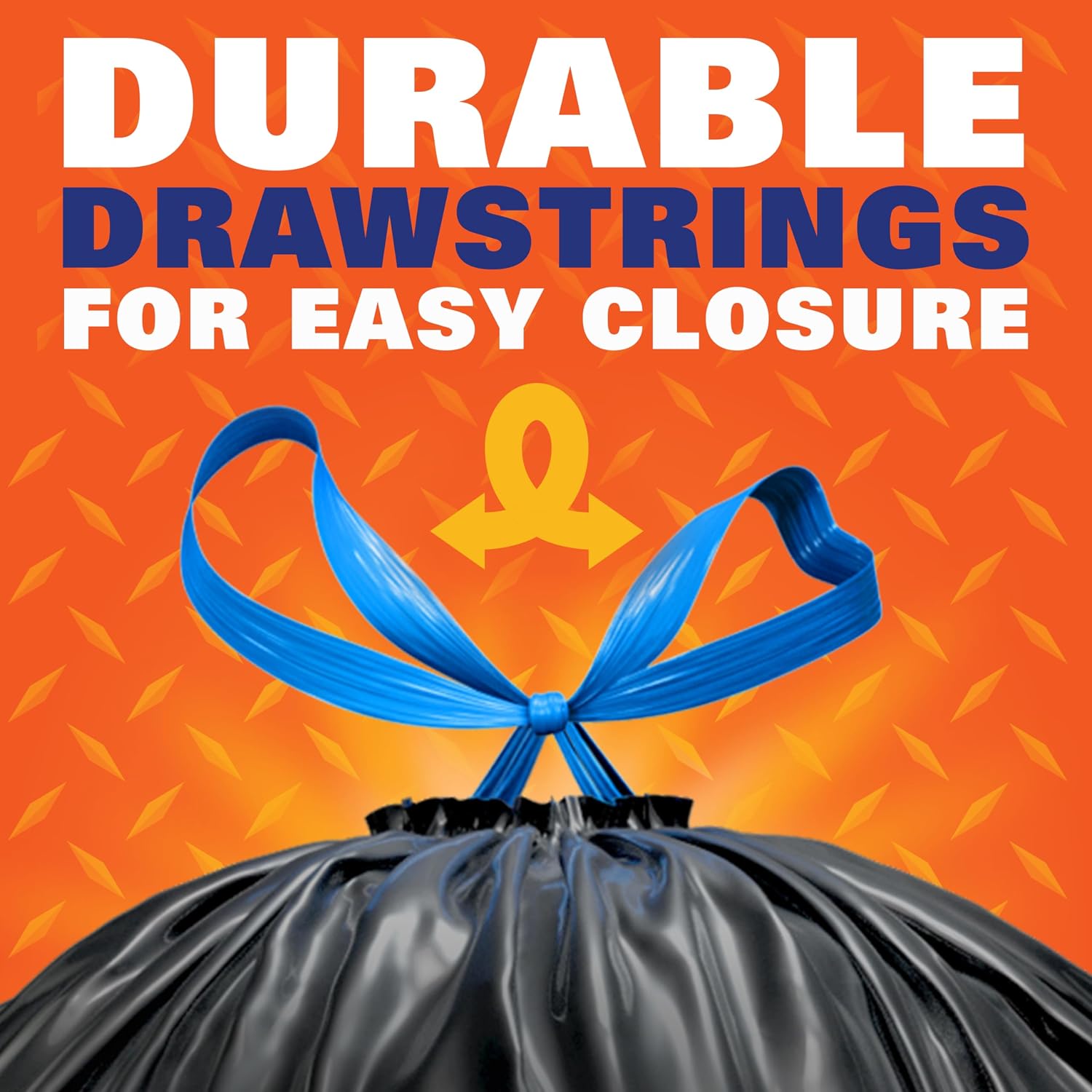 Detalle 2 de Hefty Strong 33 Gallon Trash Bags with Drawstrings, Black, Unscented (48 ct)