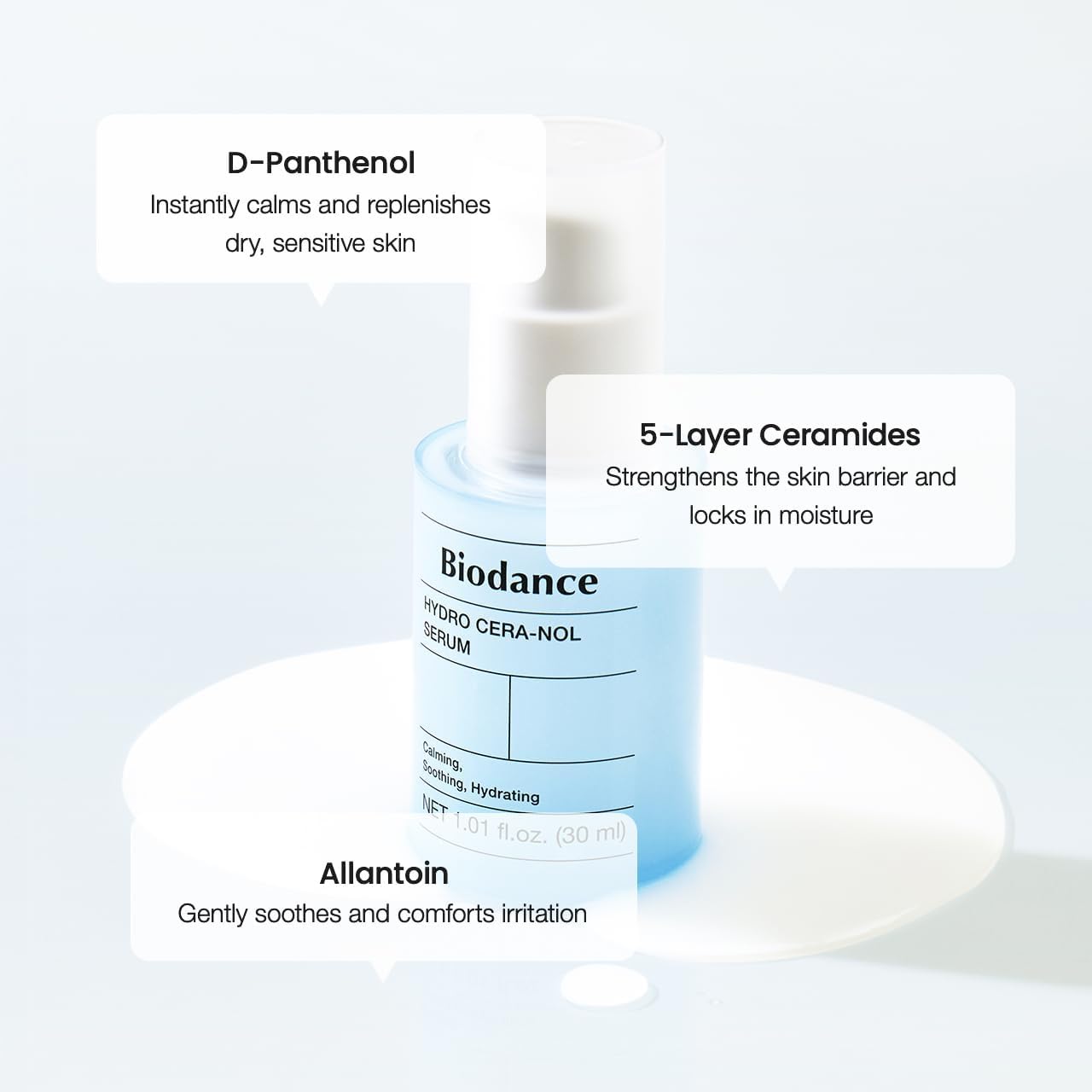 Detalle de BIODANCE Hydro Cera-nol Serum: Siero Viso con ceramidi, D-Pantenolo e Acido Ialuronico per Pelli Sensibili