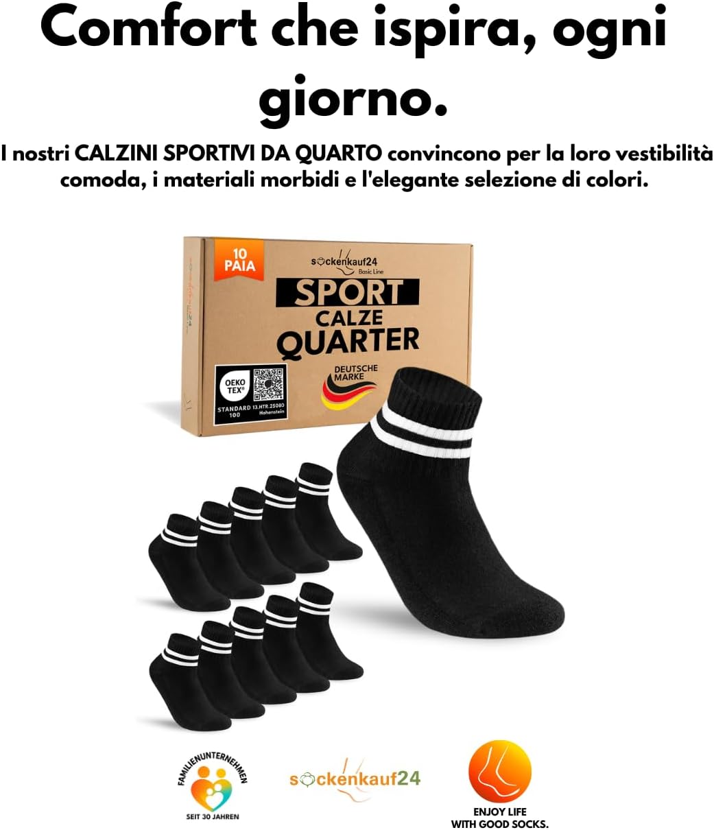 Thumbnail 5 de Sockenkauf24 10 Paia Calze Sportive da Uomo e Donna: comfort, resistenza e traspirabilità