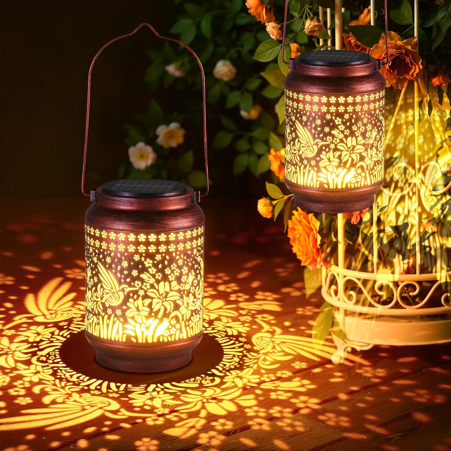 Thumbnail 1 de BUCASA 2 Pack Hummingbird Solar Lanterns