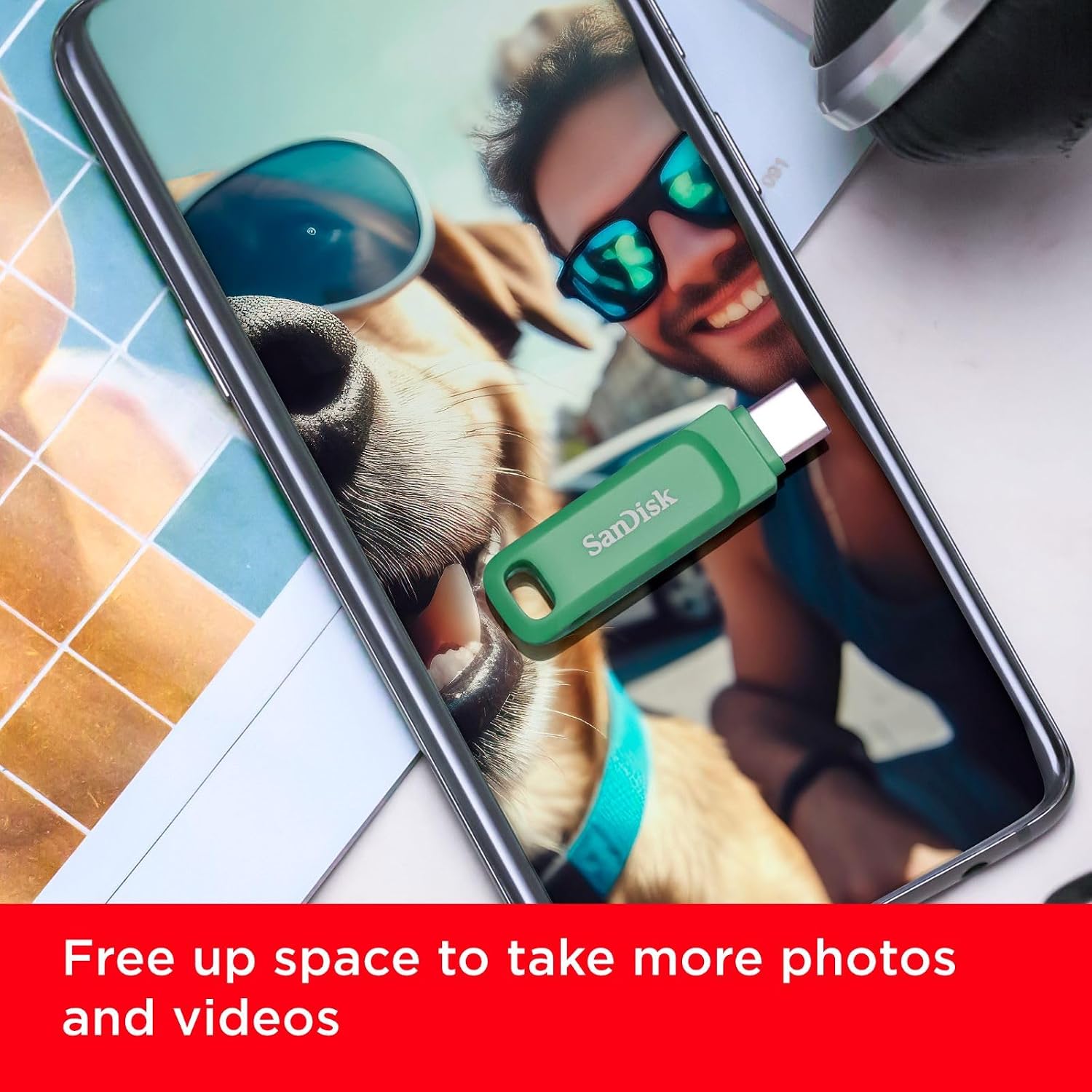 Thumbnail 2 de SanDisk Ultra Dual Drive Go USB Type-C 128 GB (Absinth Grün) – 2-in-1 Smartphone-Speicher für USB-C & USB-A
