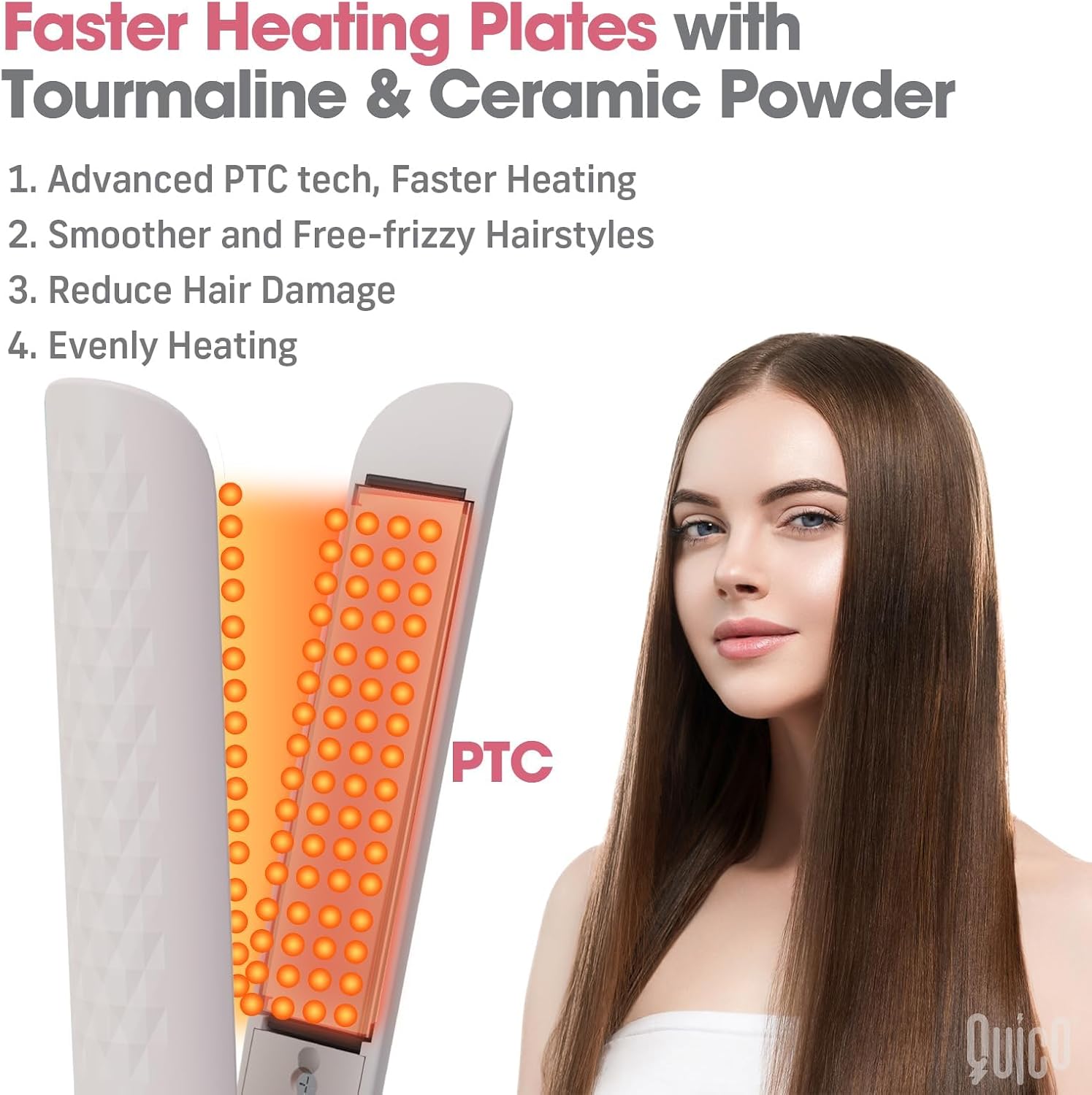 Detalle 2 de Quico Hair Straightener 15s Fast Heating